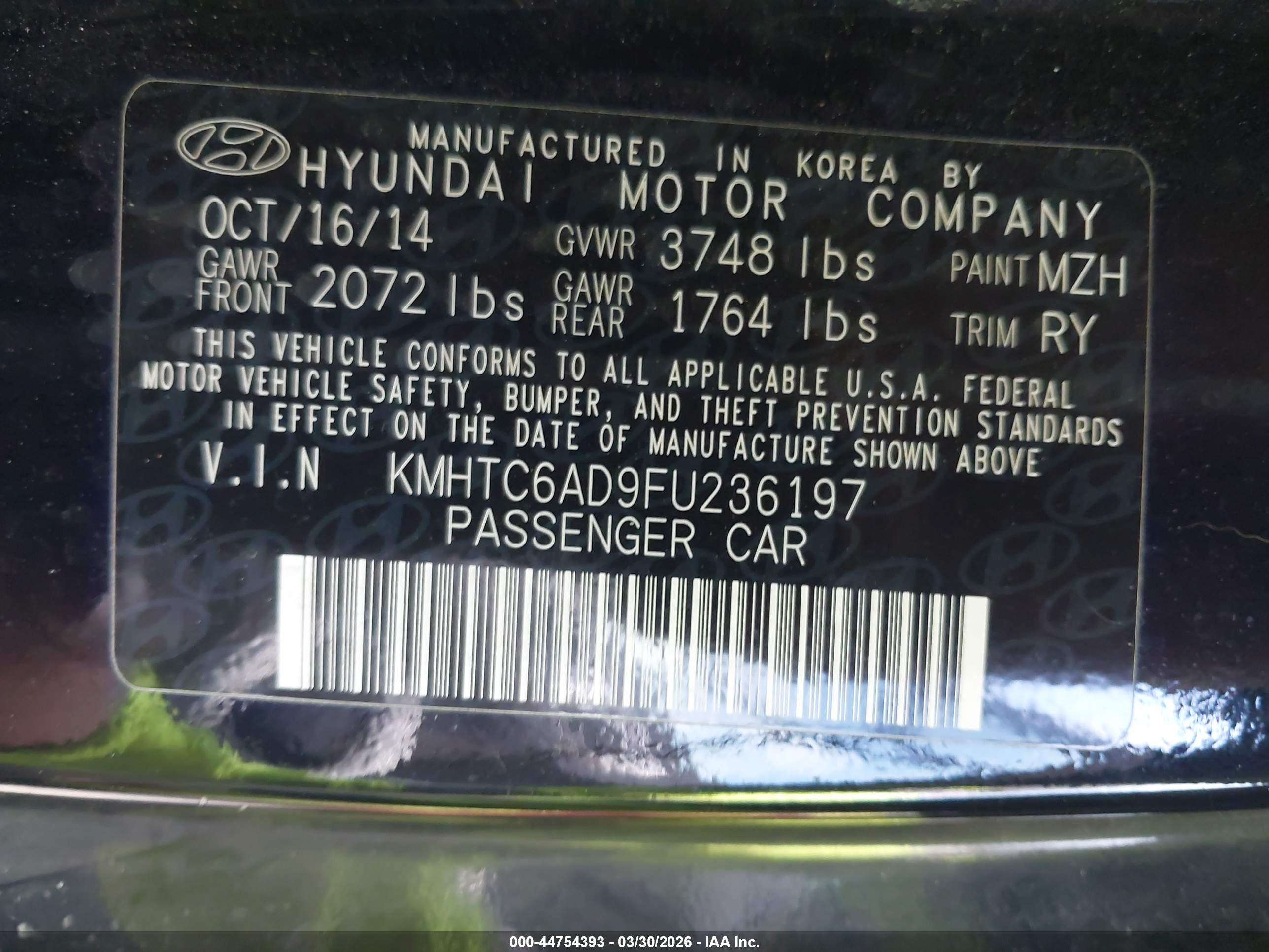 HYUNDAI VELOSTER image 9