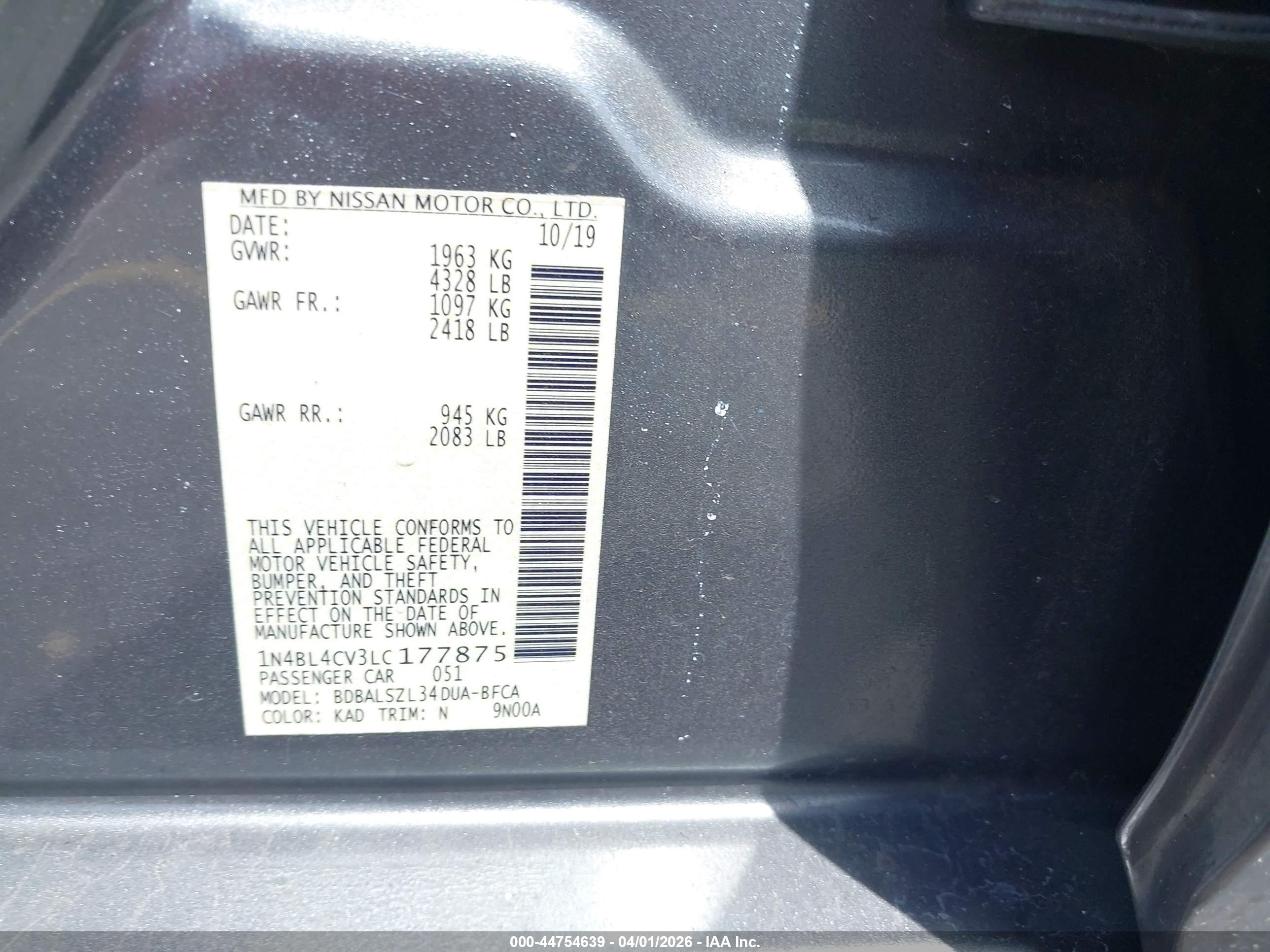 NISSAN ALTIMA image 9