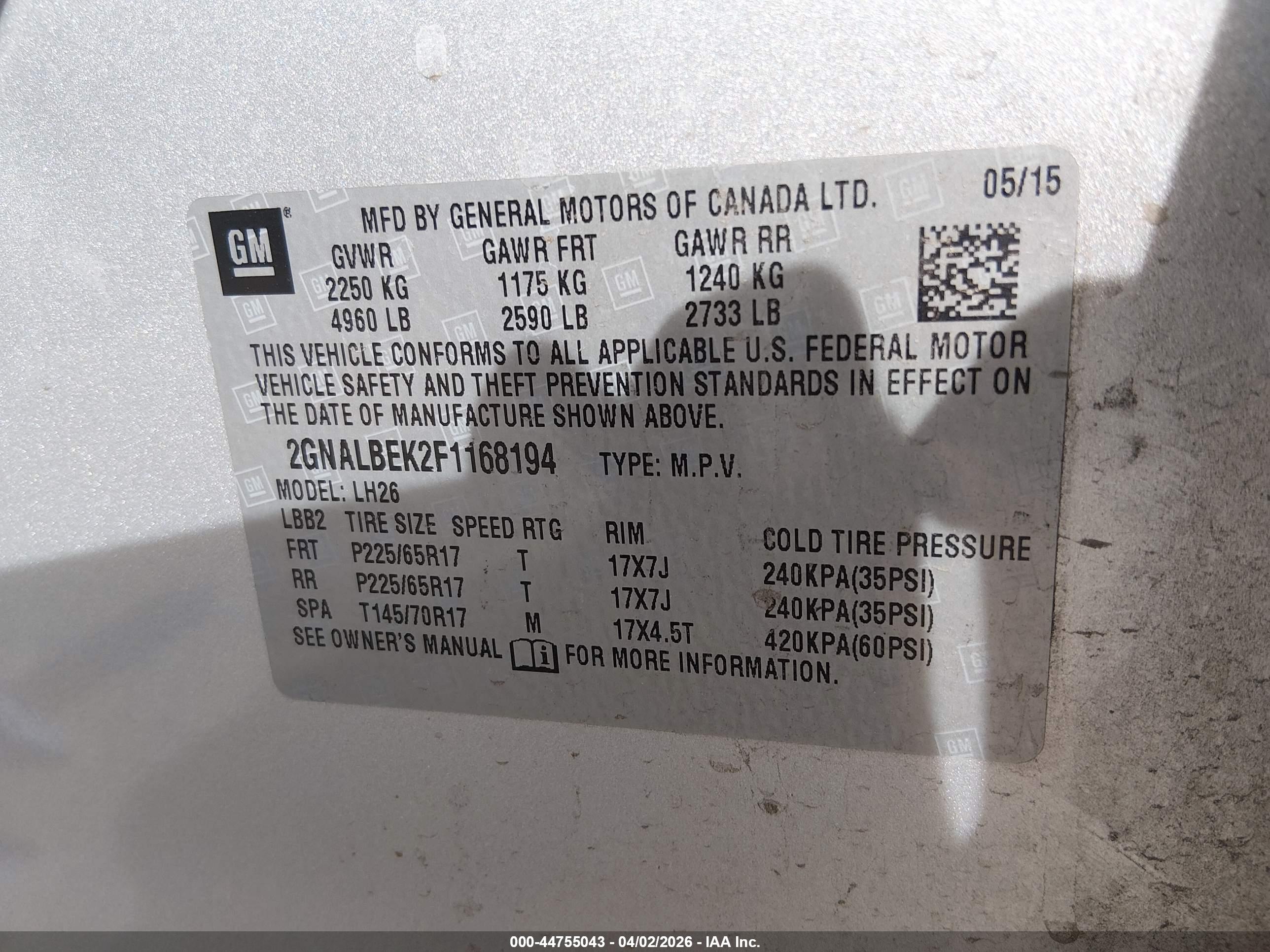CHEVROLET EQUINOX image 9