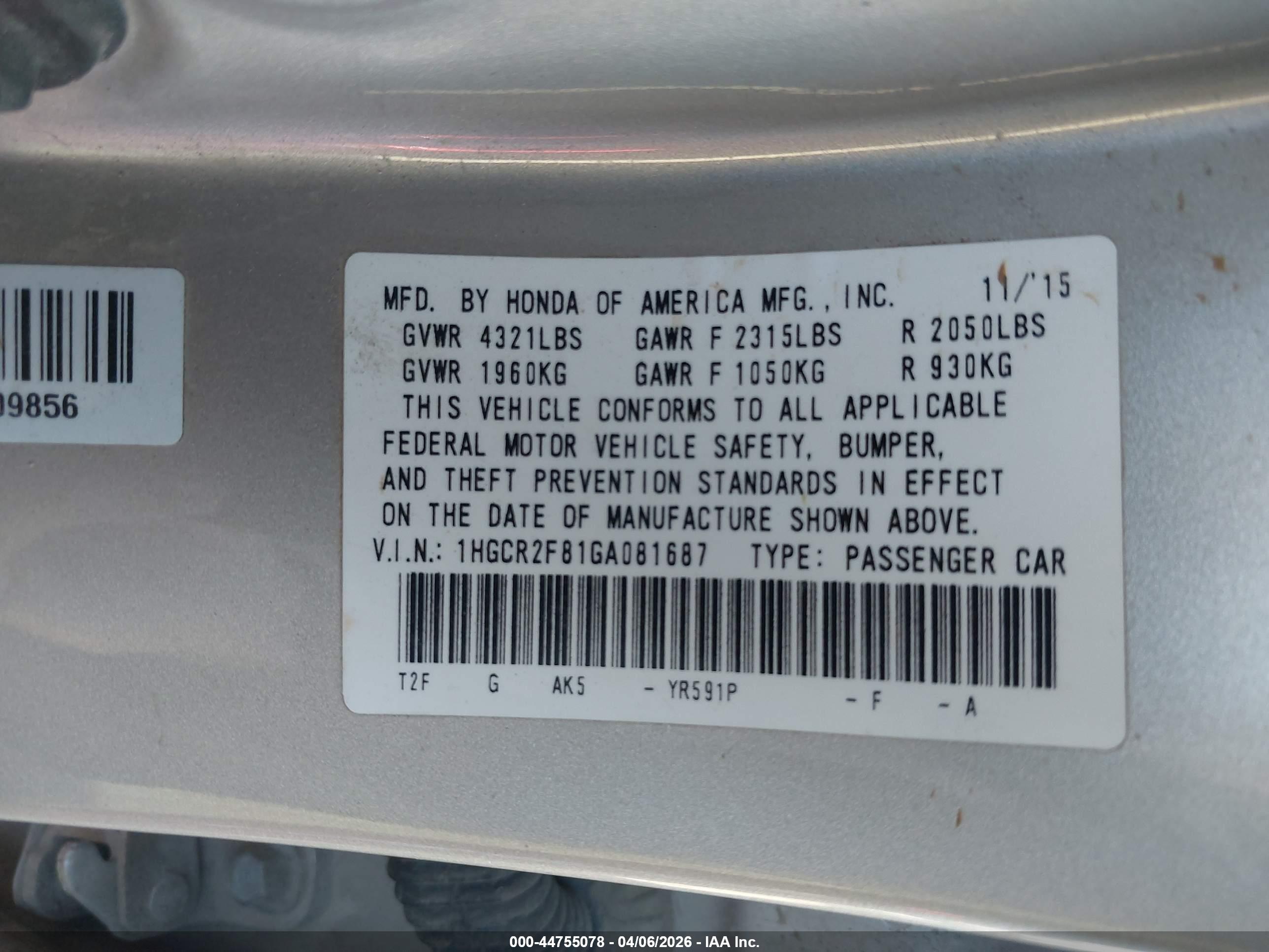 HONDA ACCORD image 9
