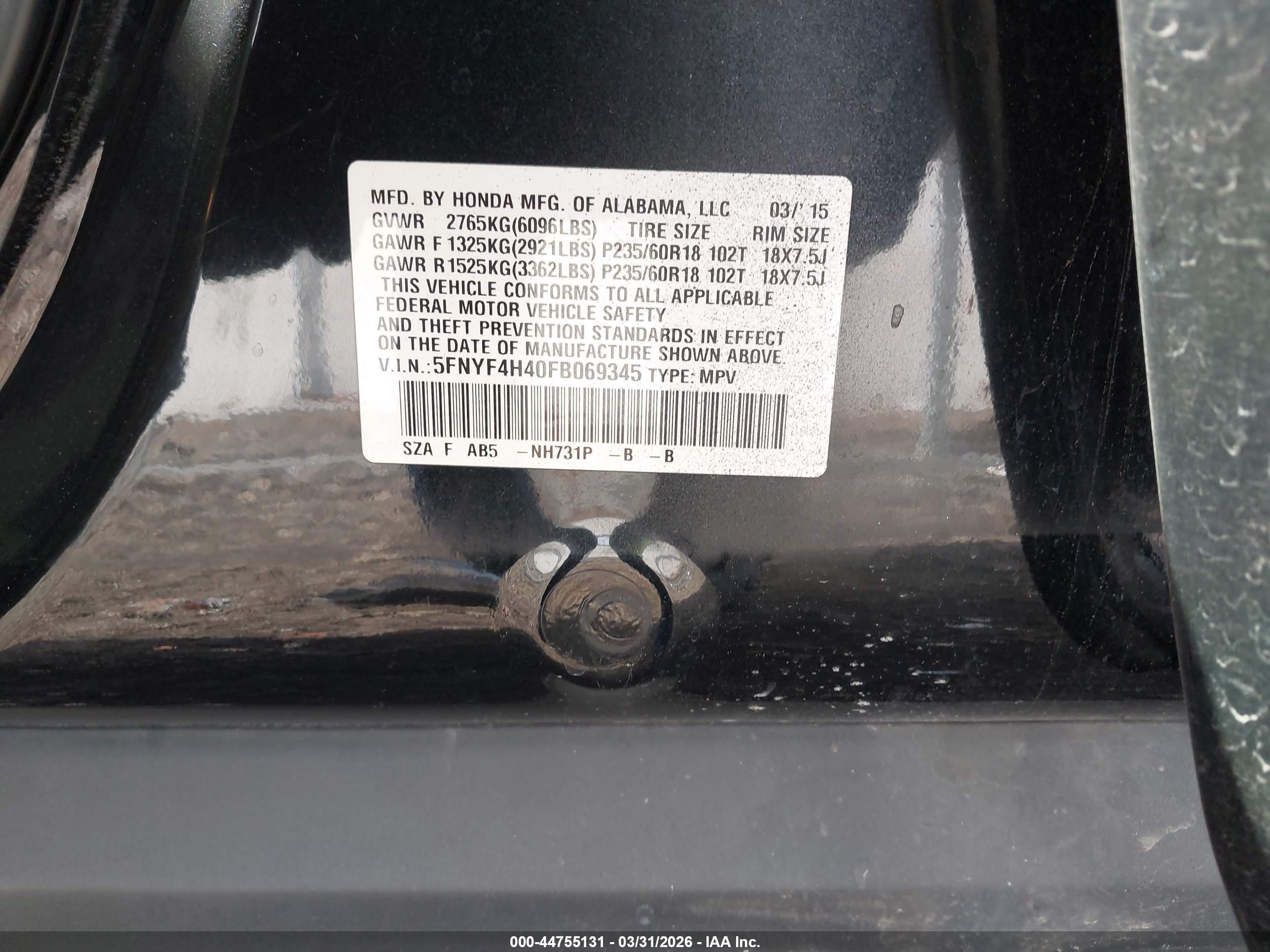 HONDA PILOT image 9