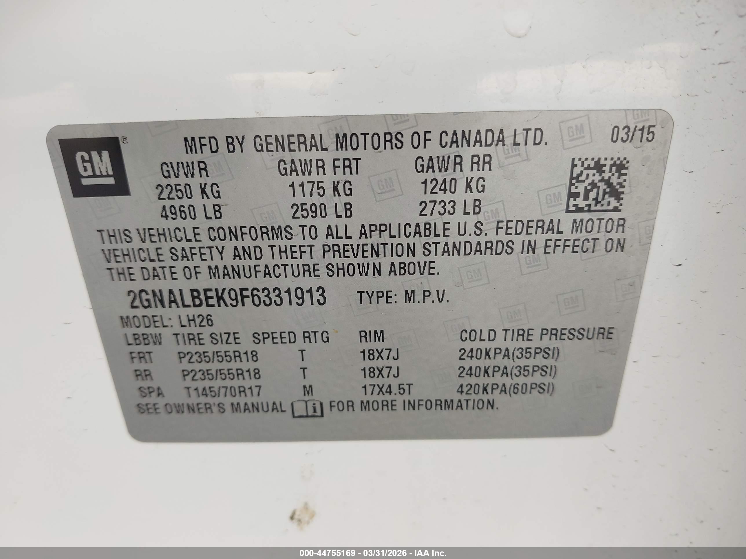 CHEVROLET EQUINOX image 9