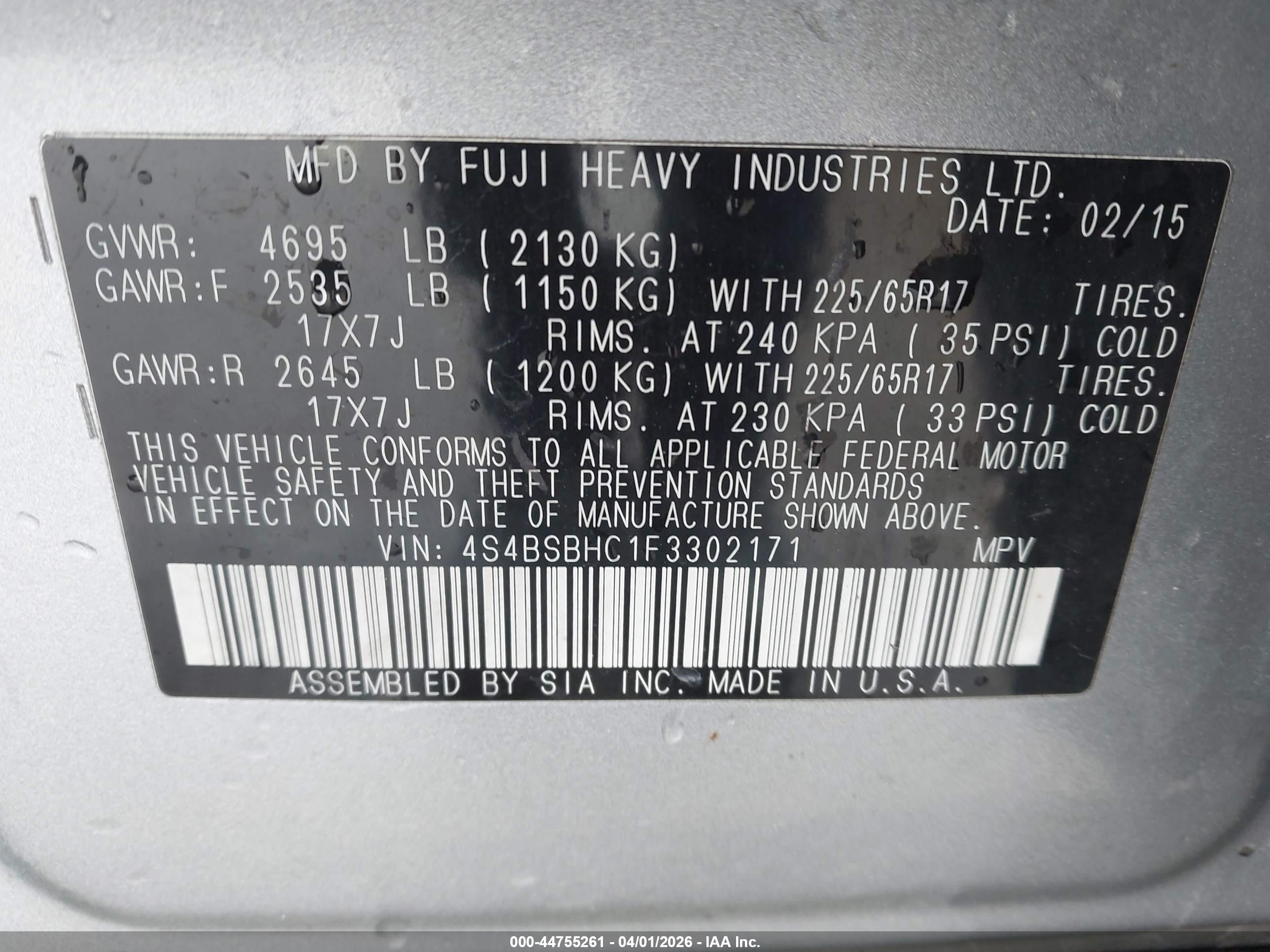 SUBARU OUTBACK image 9