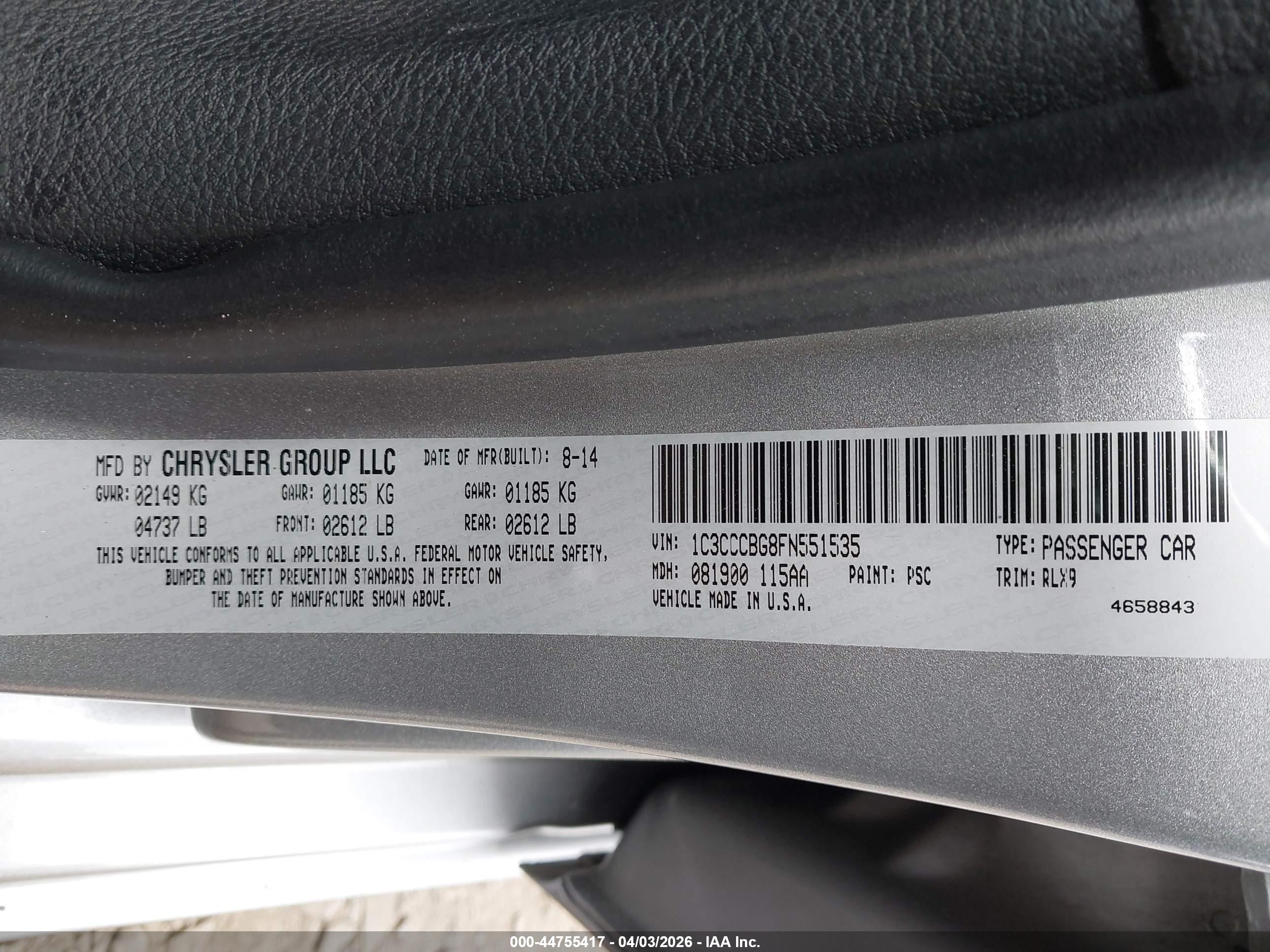 CHRYSLER 200 image 9