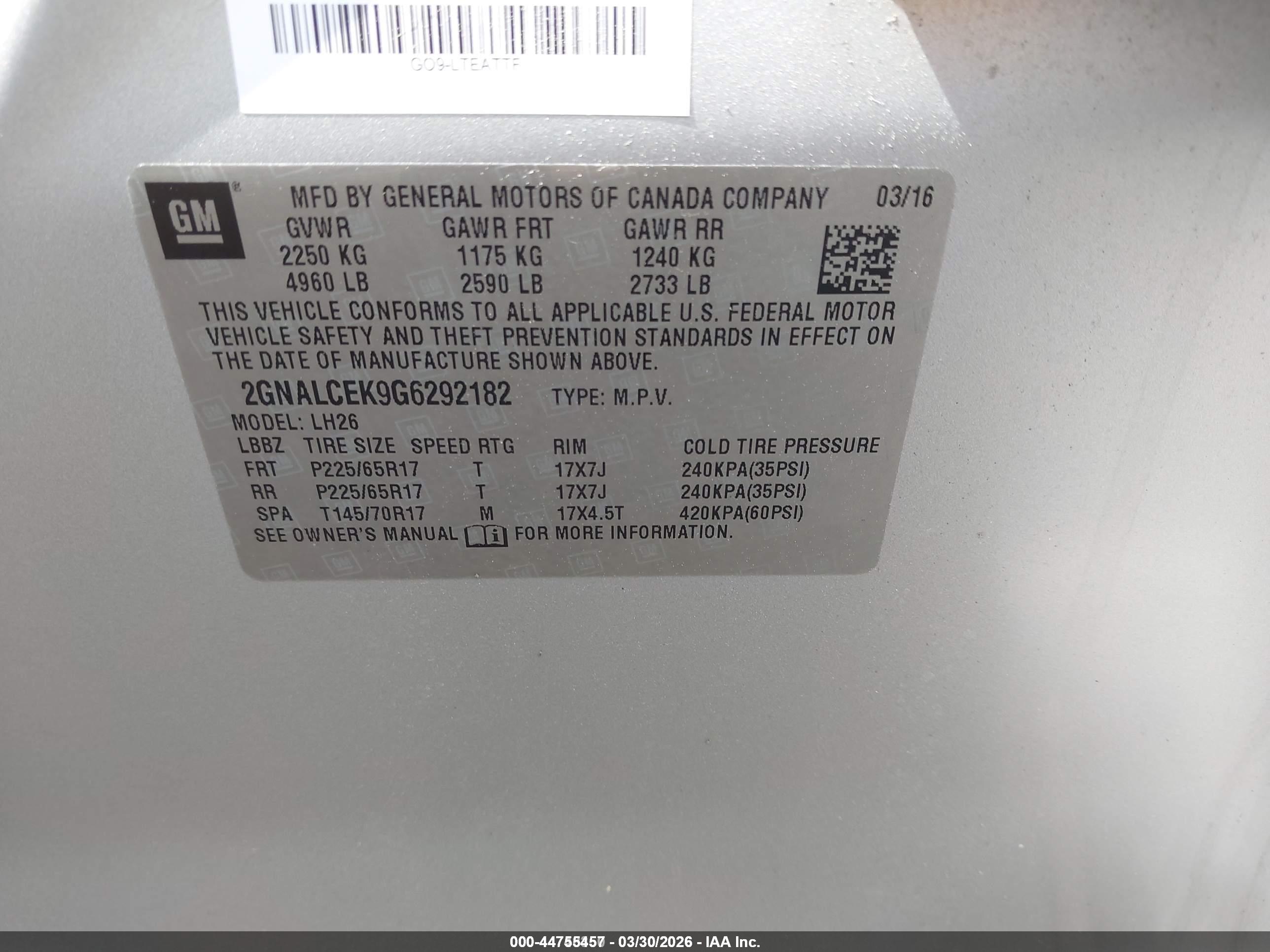 CHEVROLET EQUINOX image 9