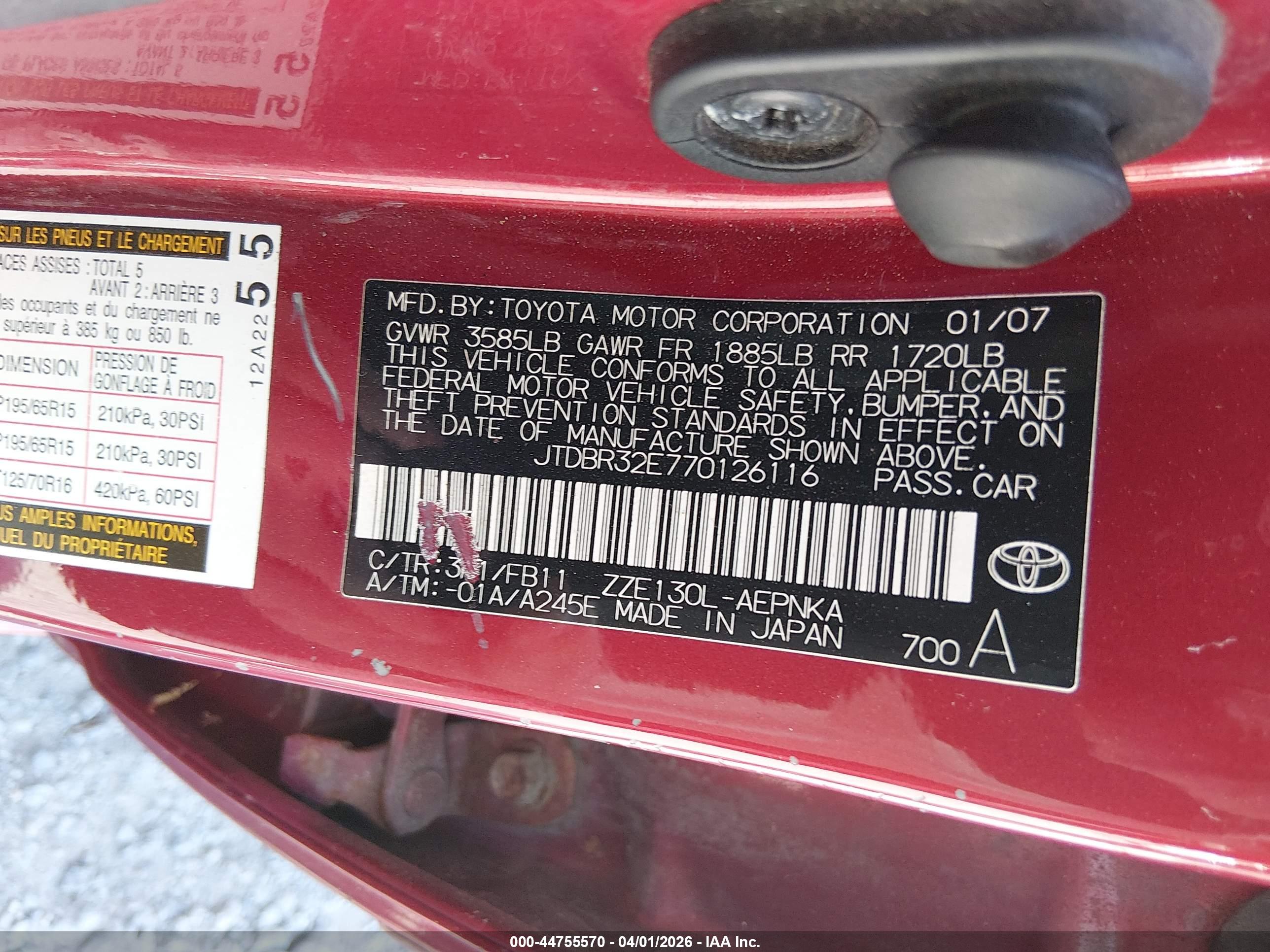 TOYOTA COROLLA image 9