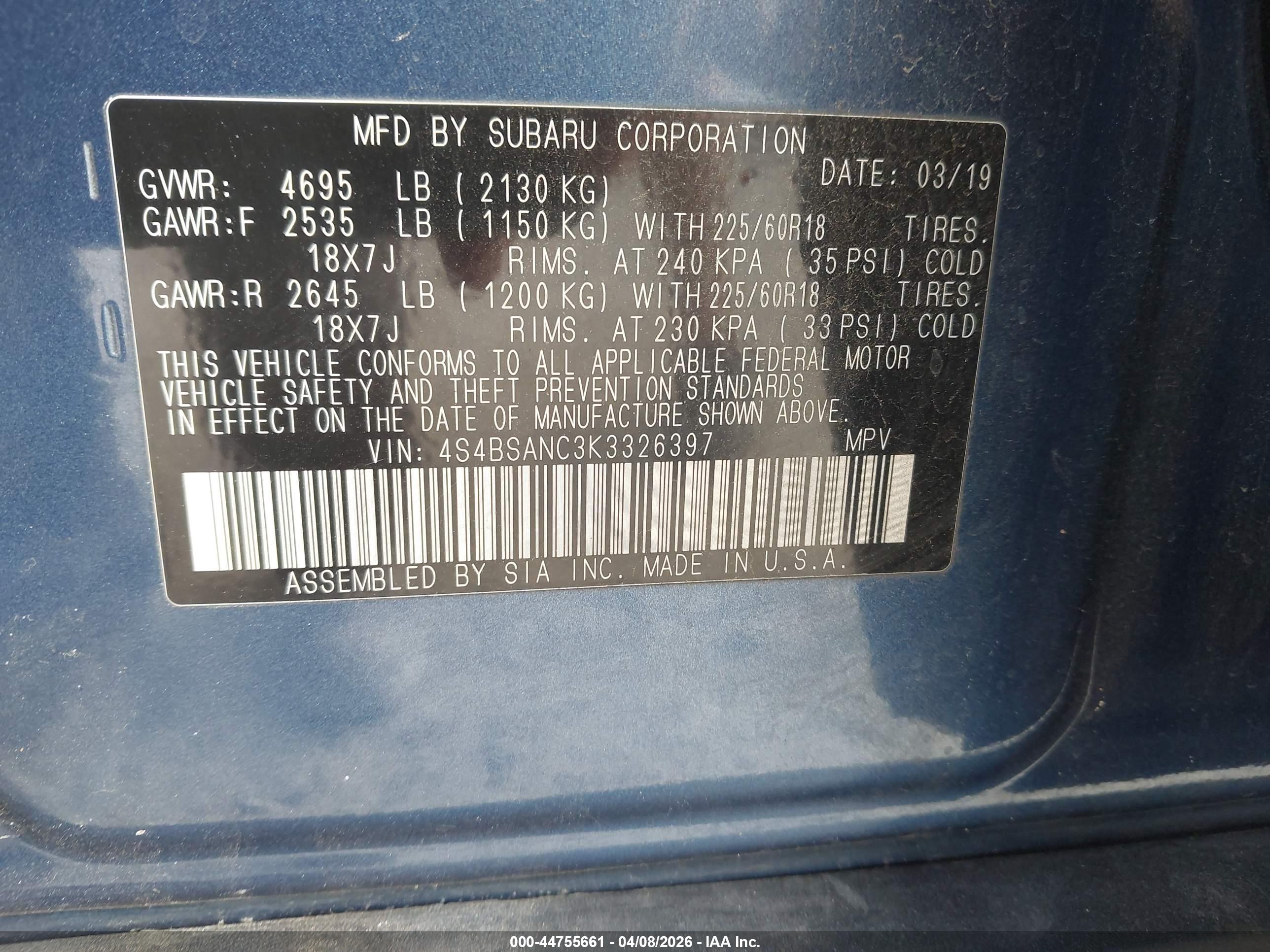 SUBARU OUTBACK image 9