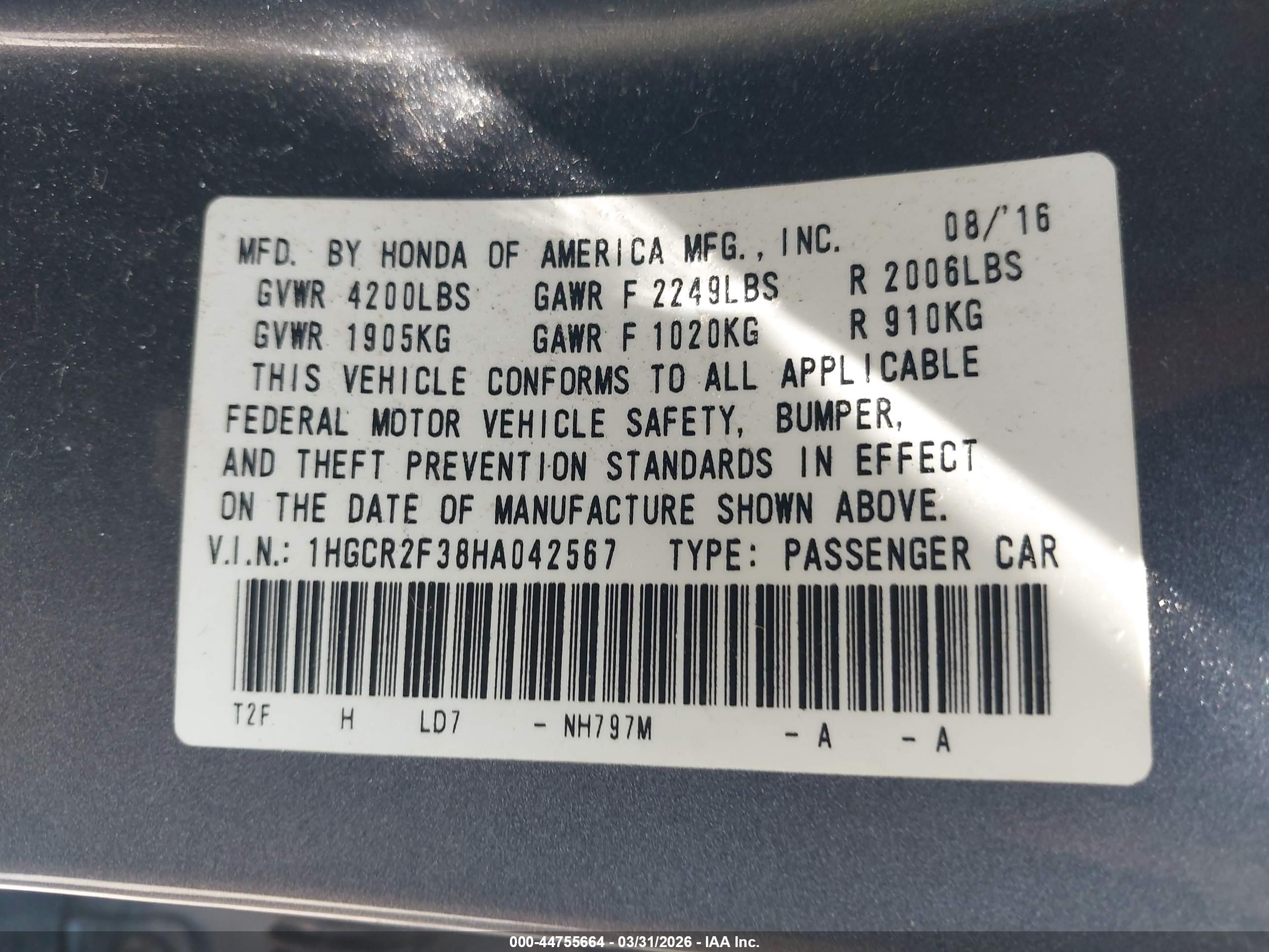 HONDA ACCORD image 9
