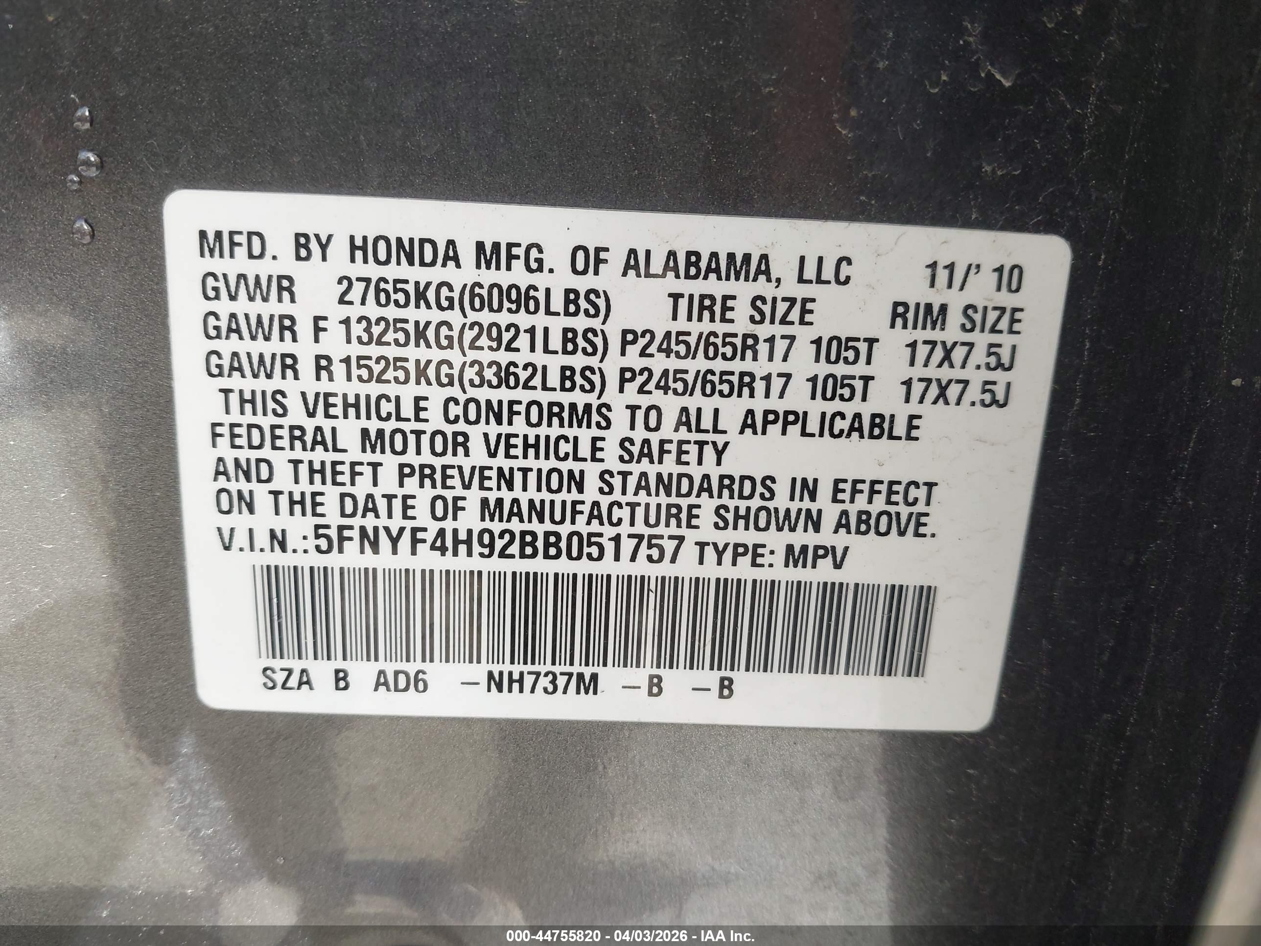 HONDA PILOT image 9