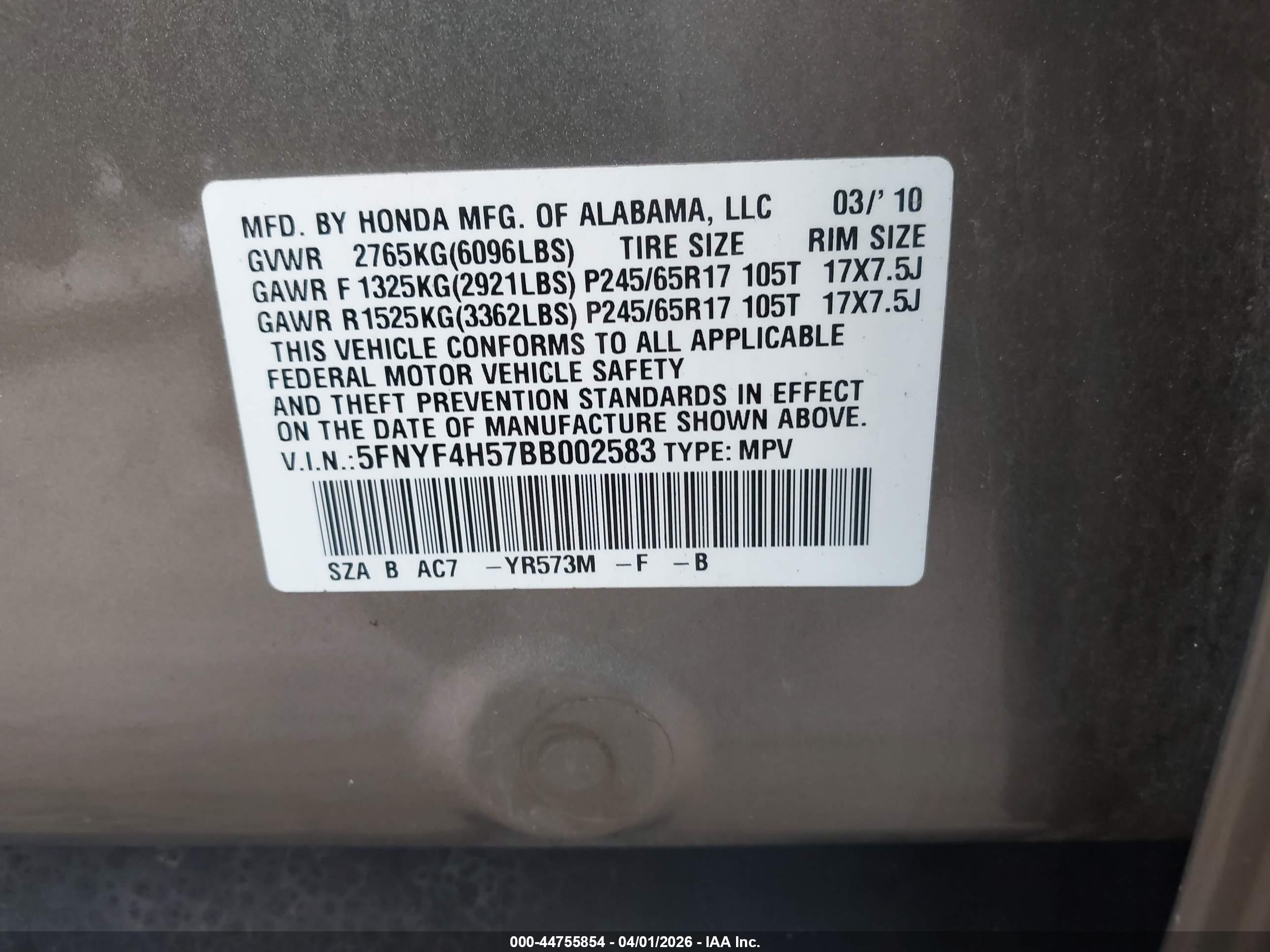 HONDA PILOT image 9