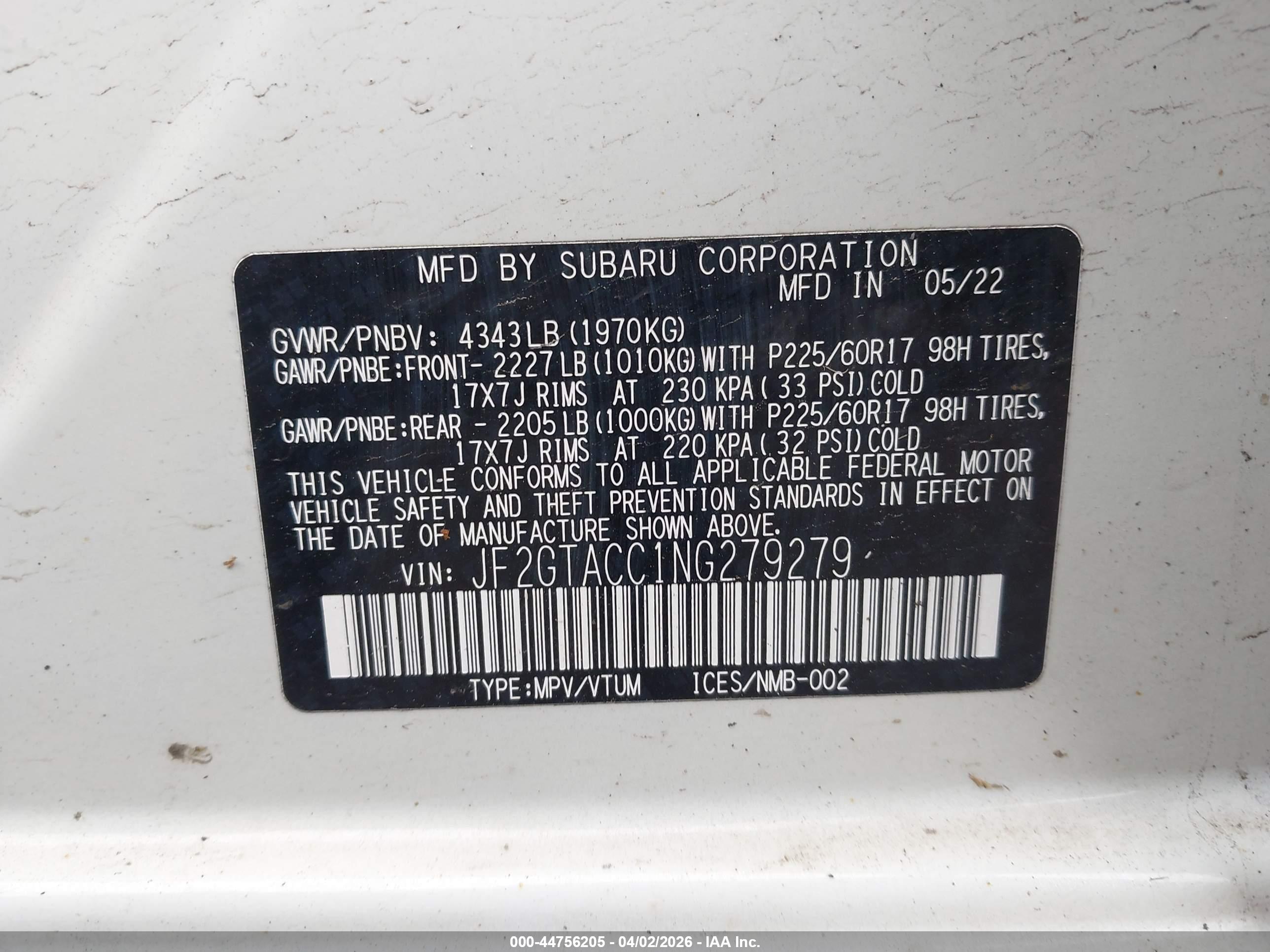 SUBARU CROSSTREK image 9