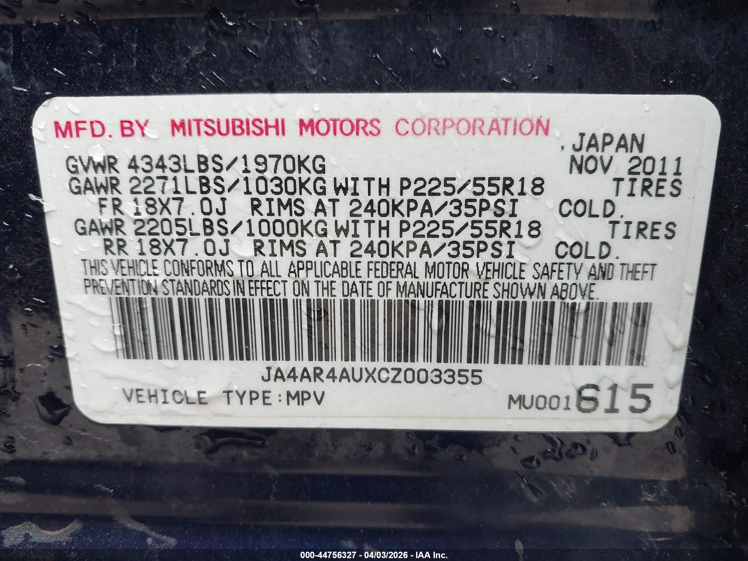 MITSUBISHI OUTLANDER image 9
