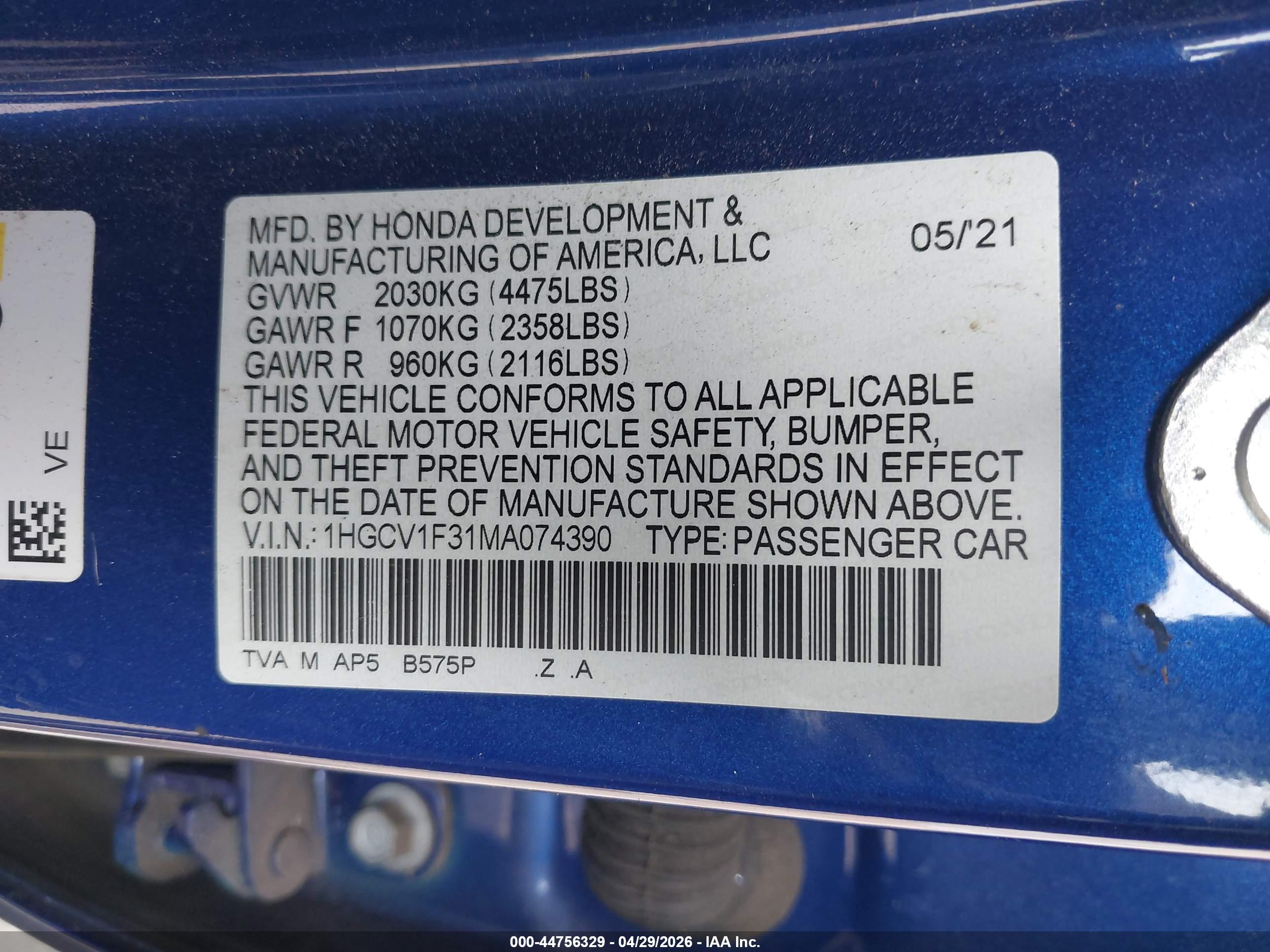 HONDA ACCORD image 9