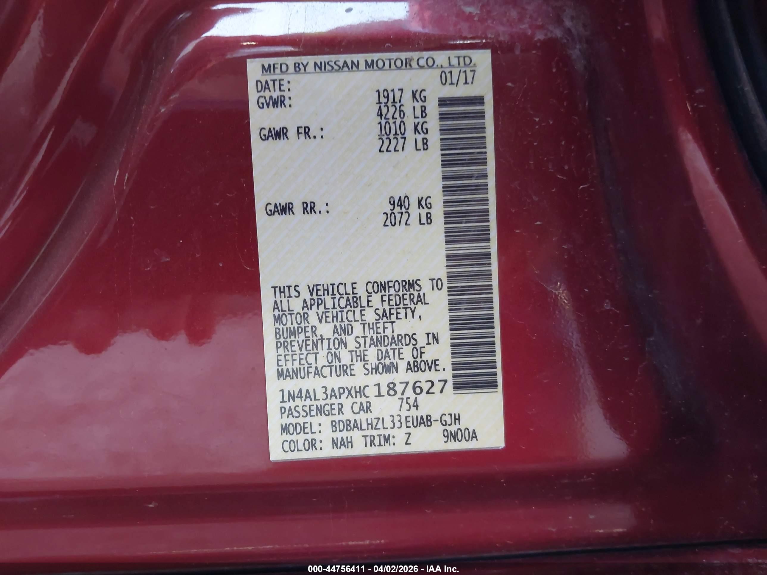 NISSAN ALTIMA image 9