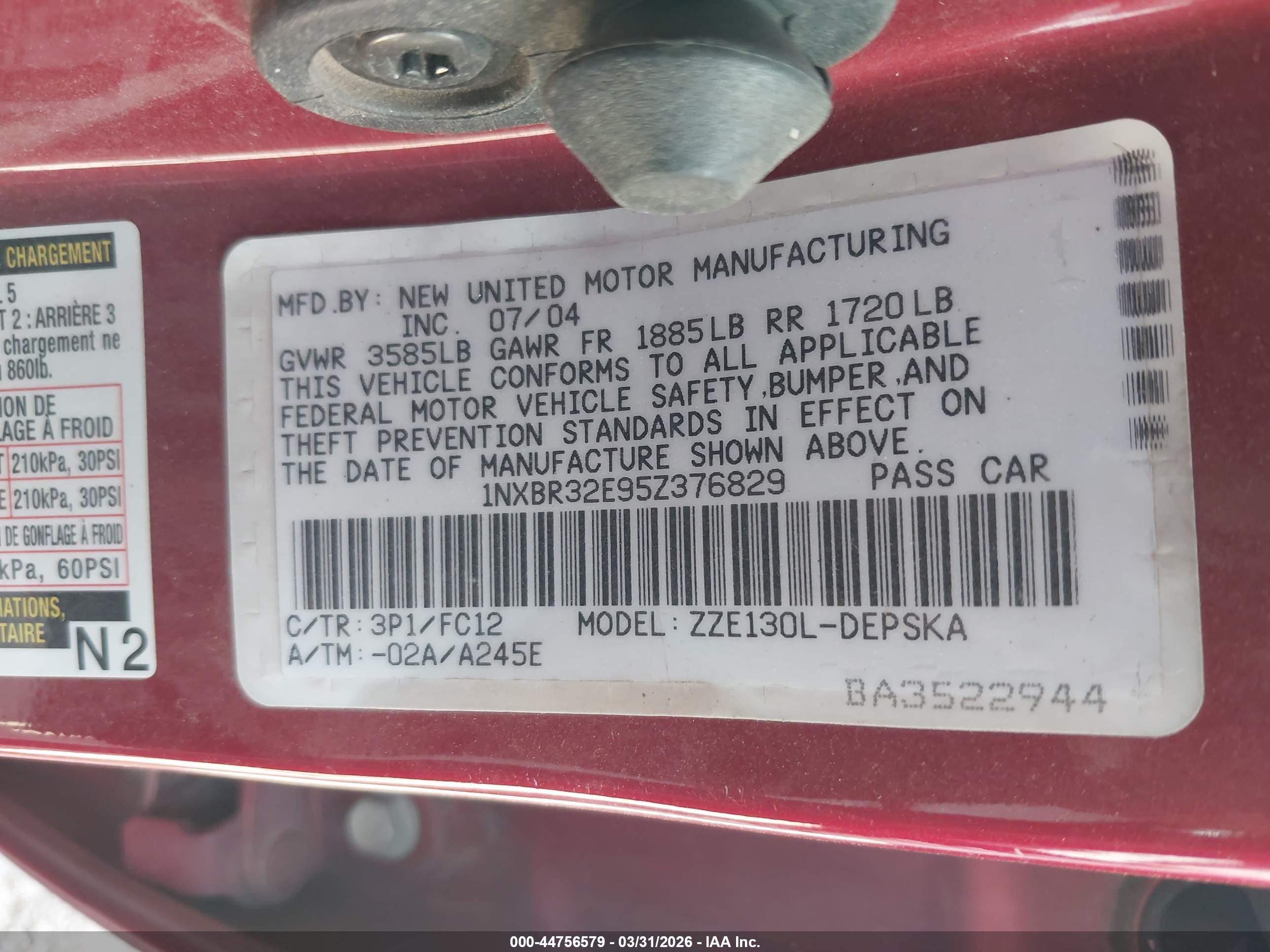 TOYOTA COROLLA image 9