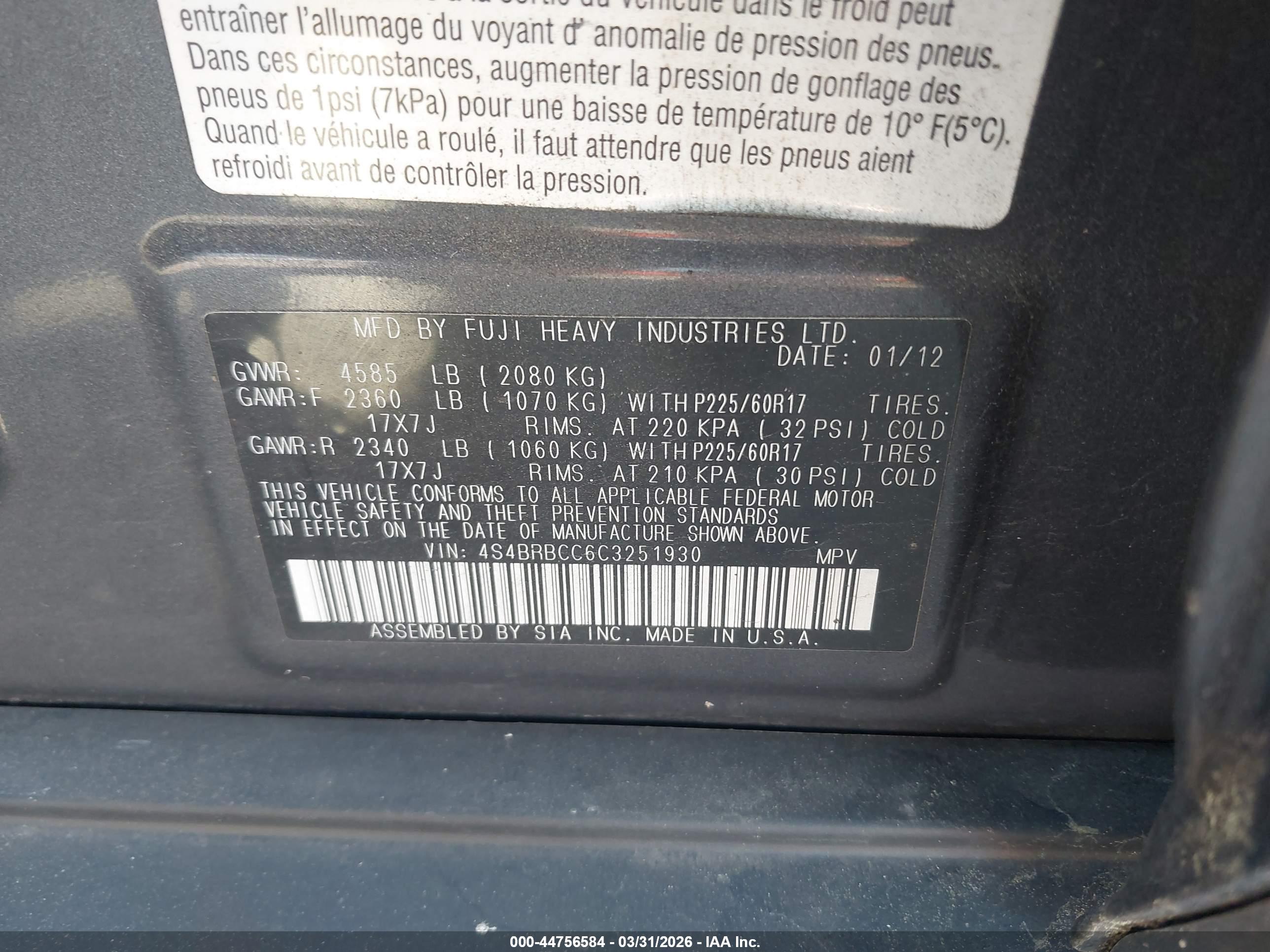 SUBARU OUTBACK image 9