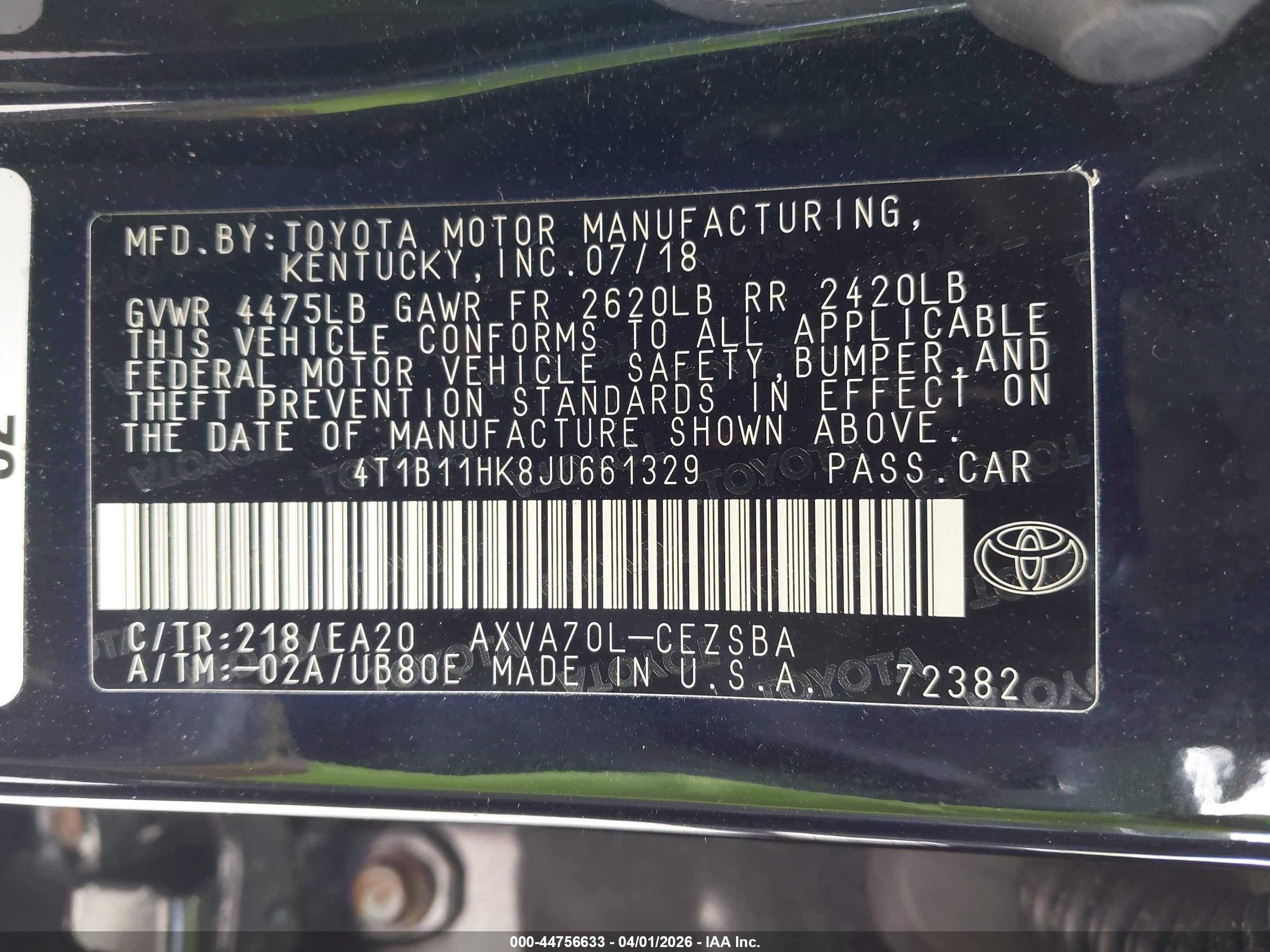 TOYOTA CAMRY image 9