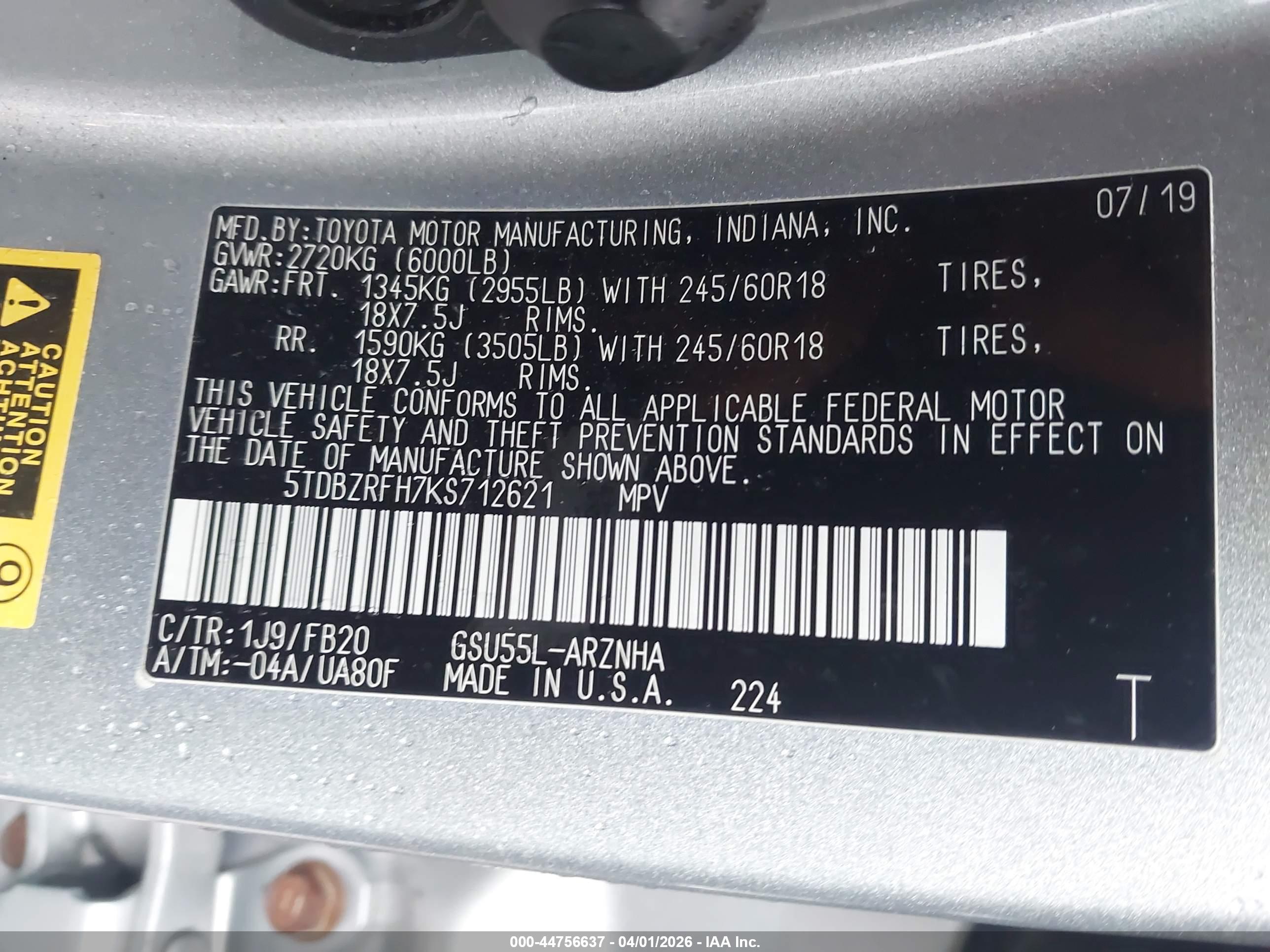 TOYOTA HIGHLANDER image 9