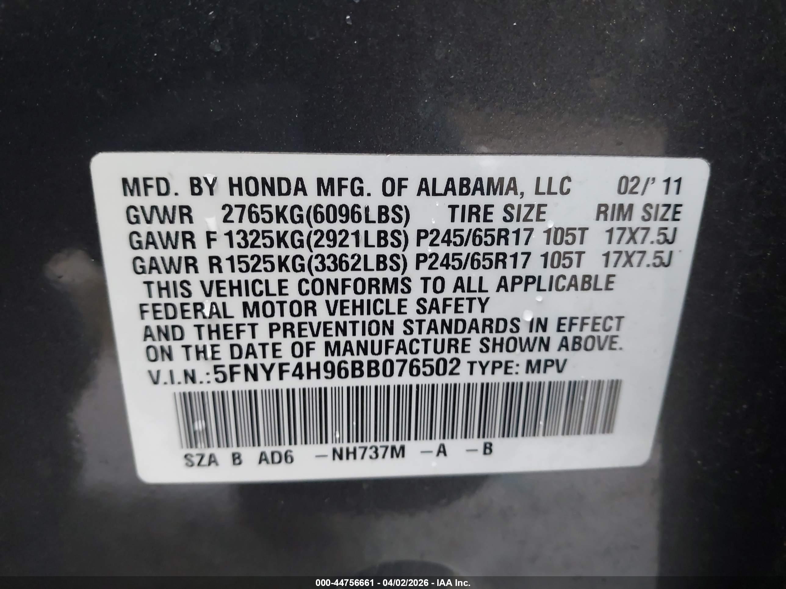 HONDA PILOT image 9