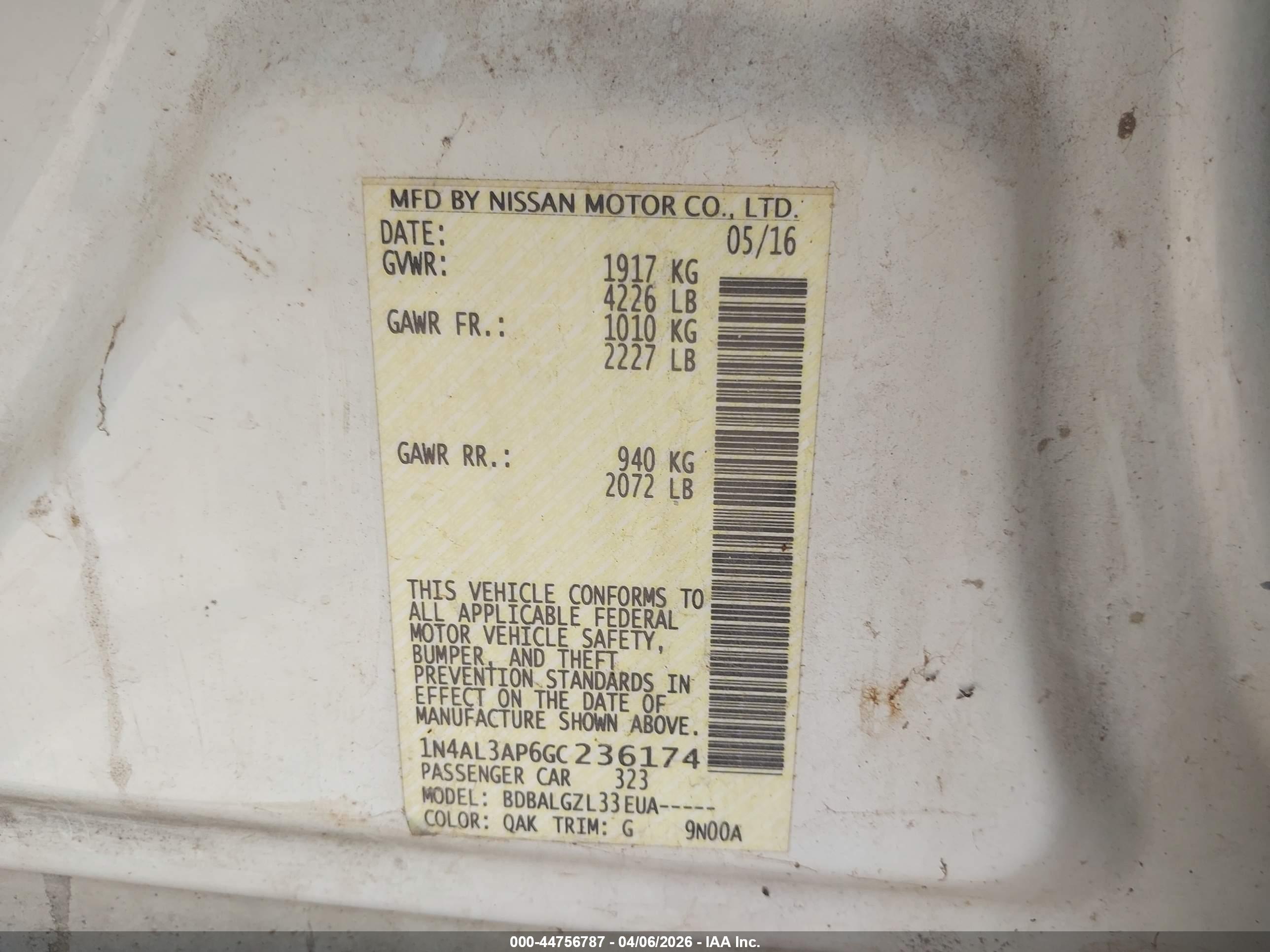 NISSAN ALTIMA image 9