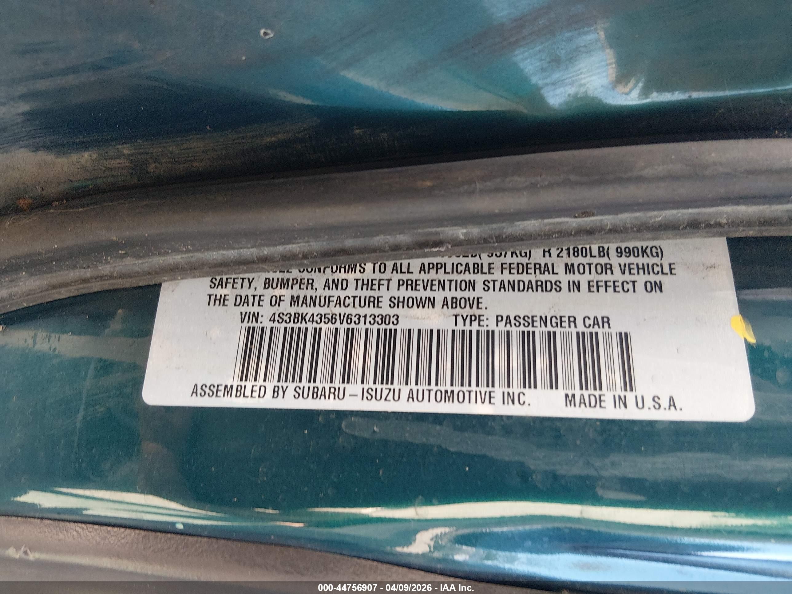 SUBARU LEGACY image 9