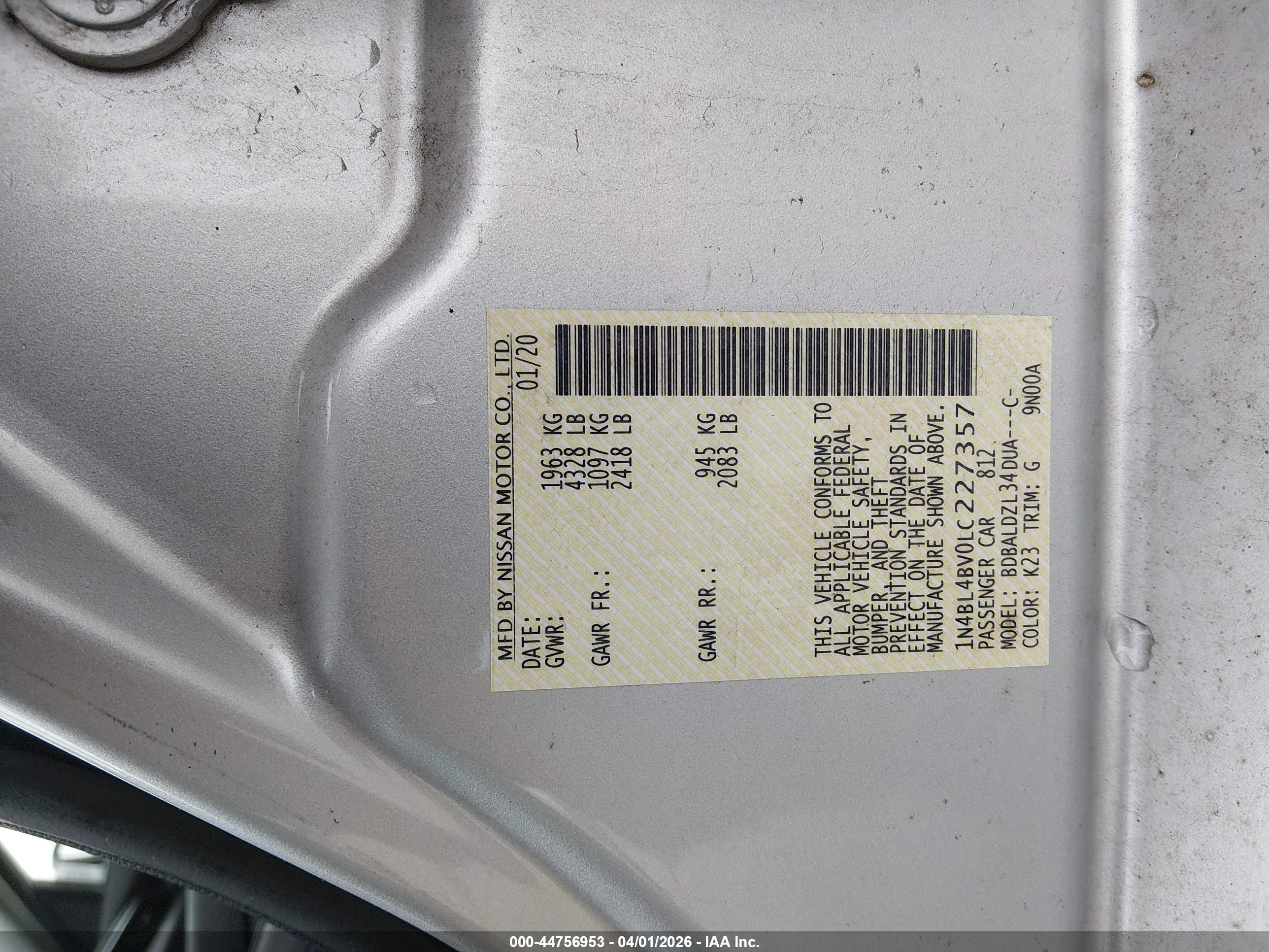 NISSAN ALTIMA image 9