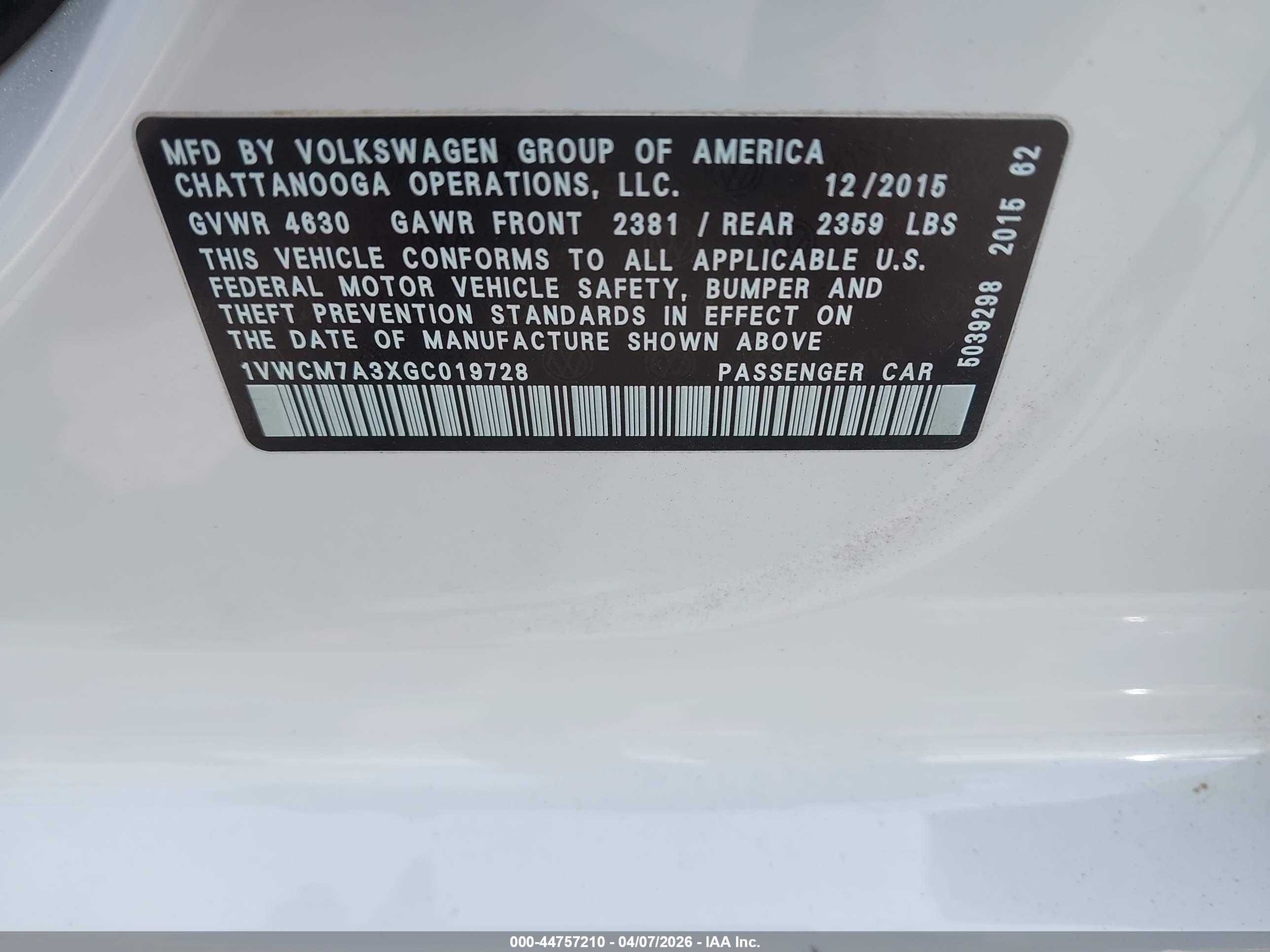 VOLKSWAGEN PASSAT image 9