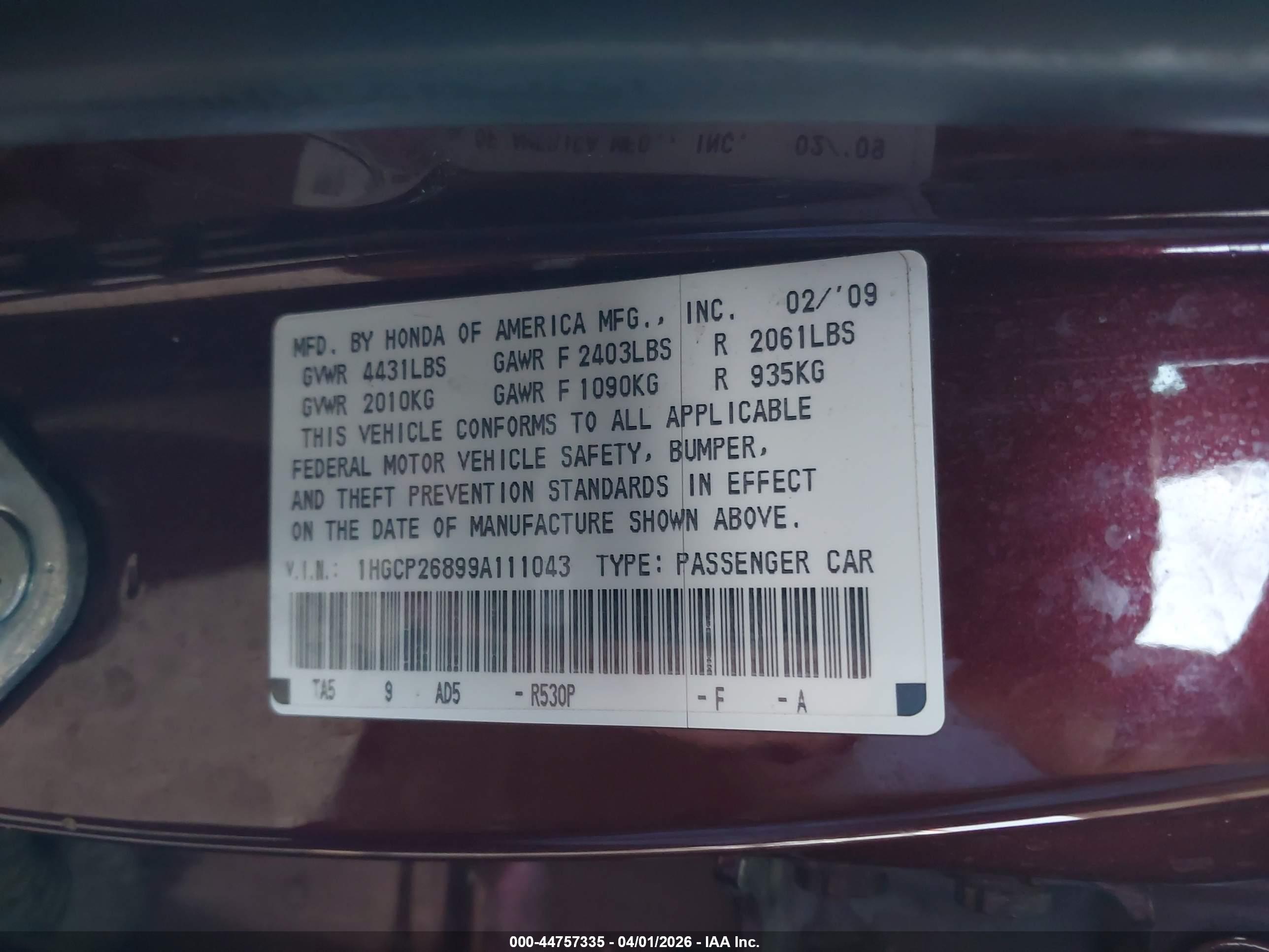 HONDA ACCORD image 9