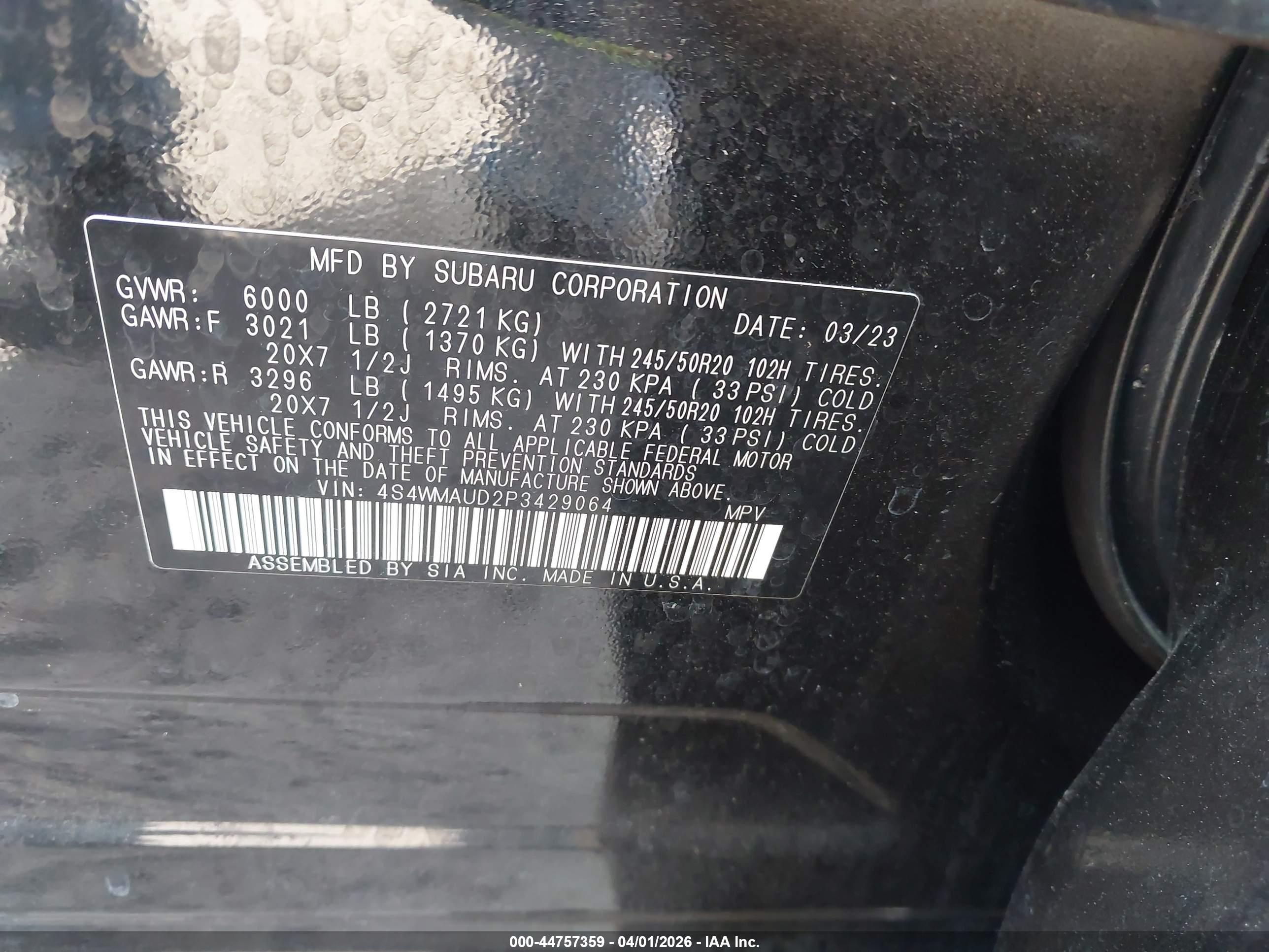 SUBARU ASCENT image 9