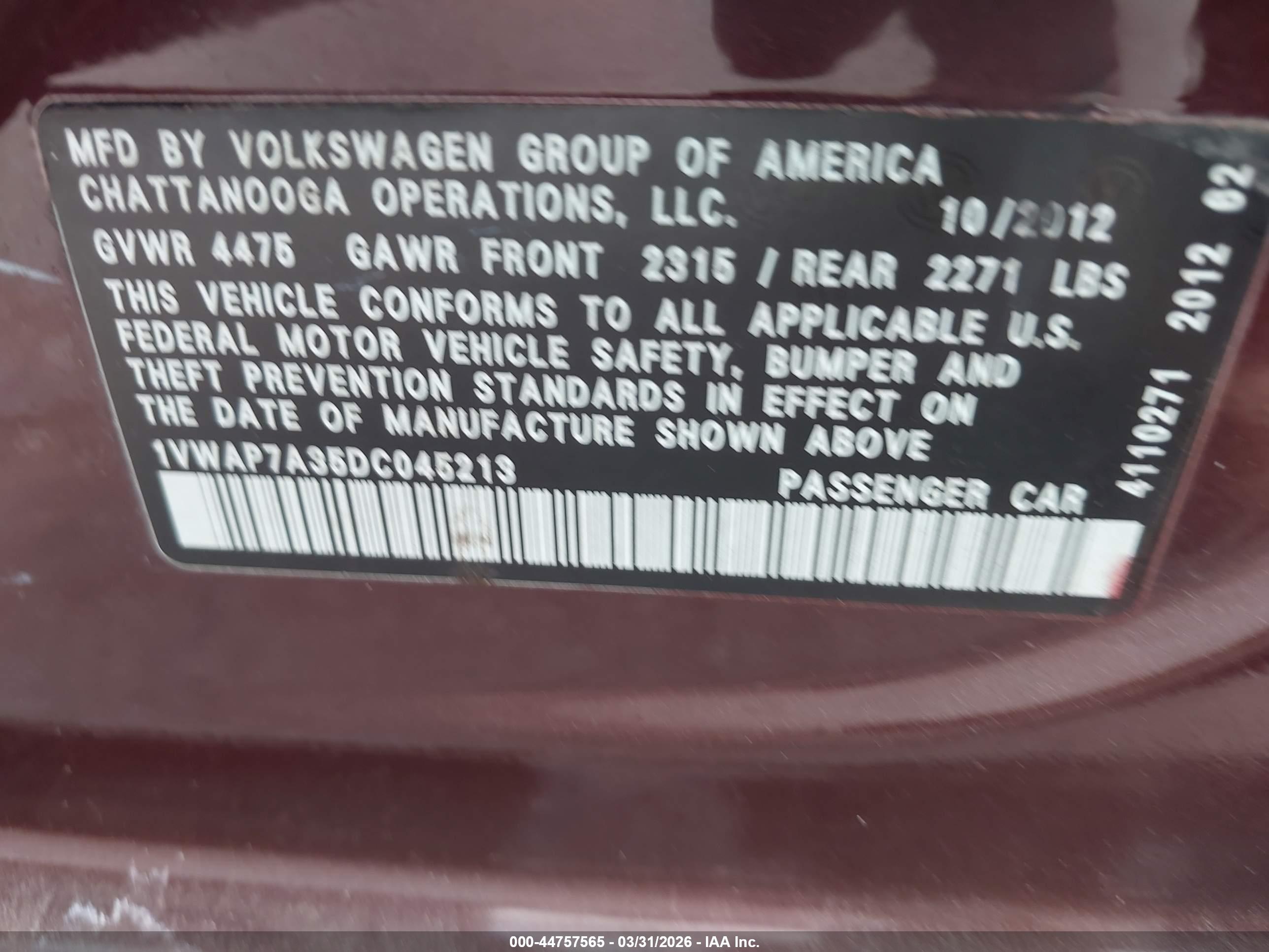VOLKSWAGEN PASSAT image 9