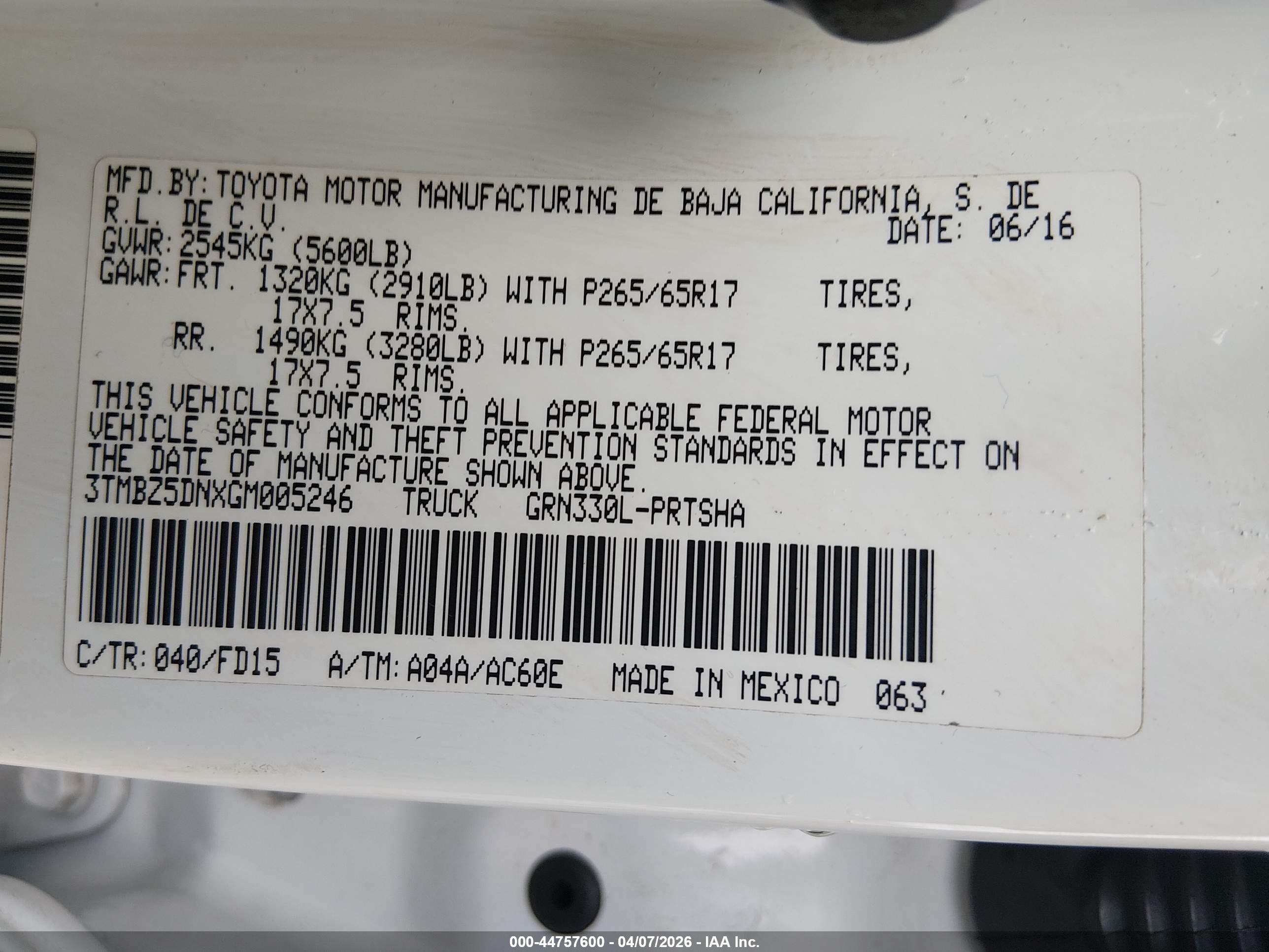 TOYOTA TACOMA image 9
