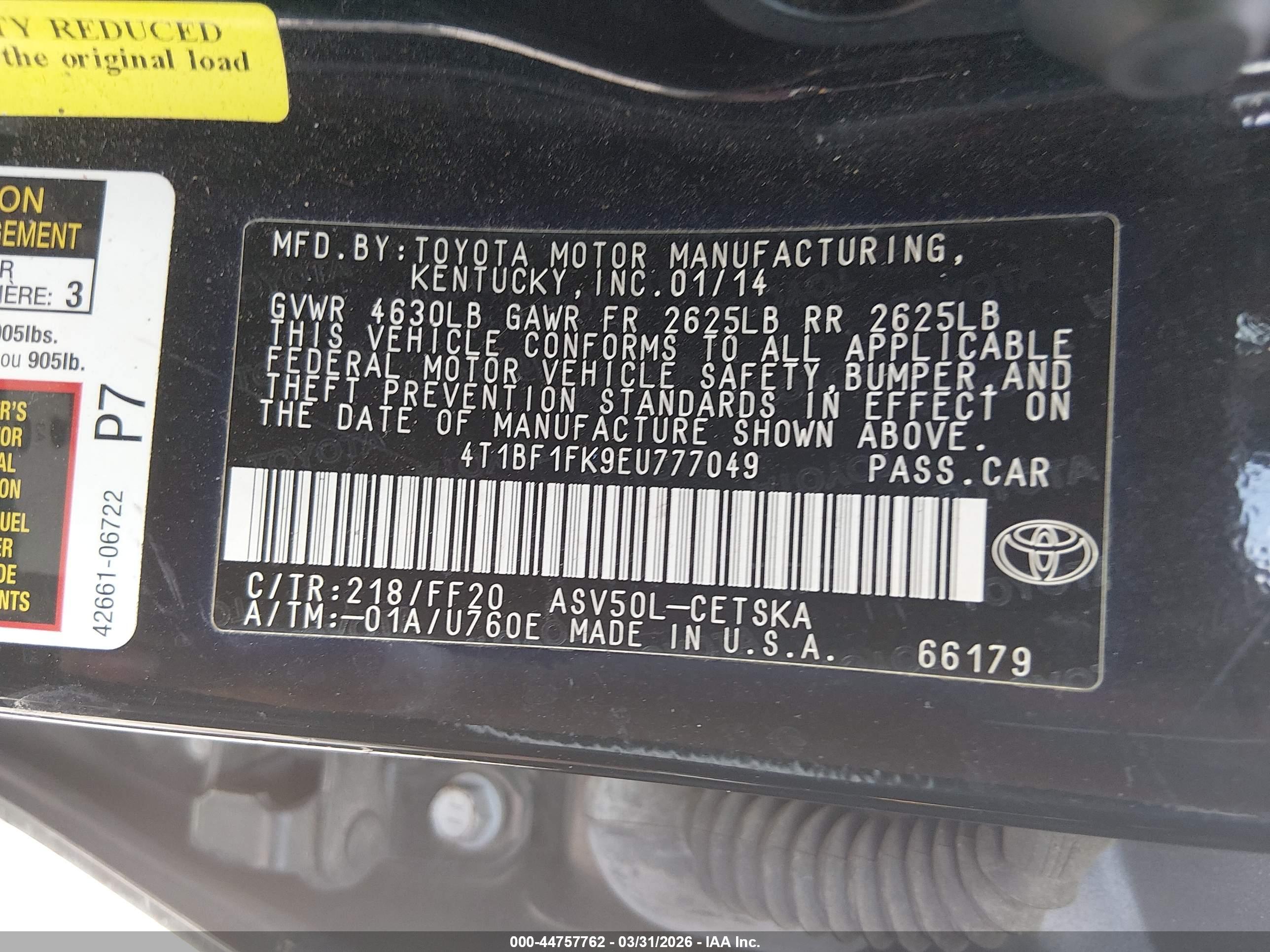 TOYOTA CAMRY image 9