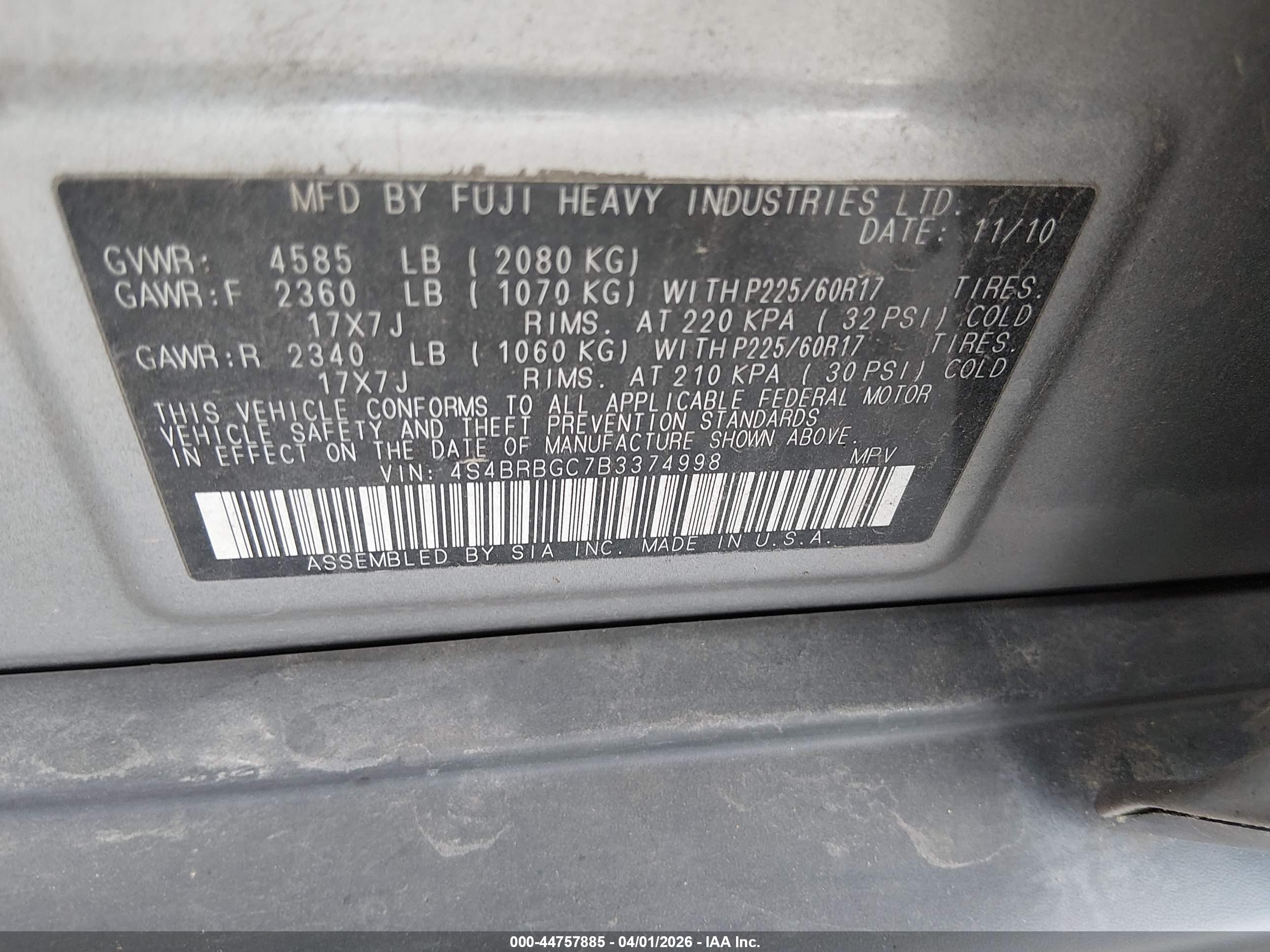 SUBARU OUTBACK image 9