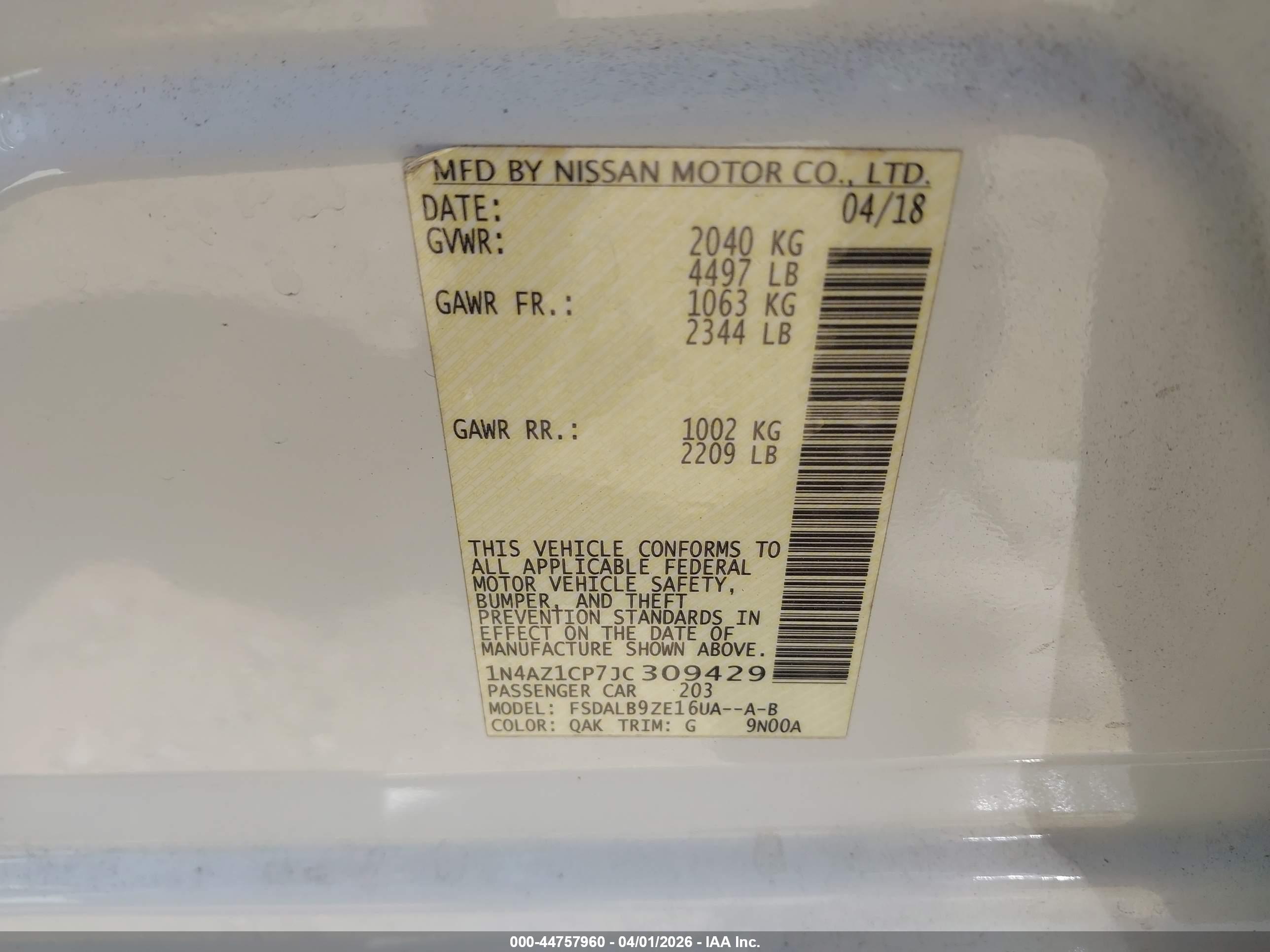 NISSAN LEAF image 9