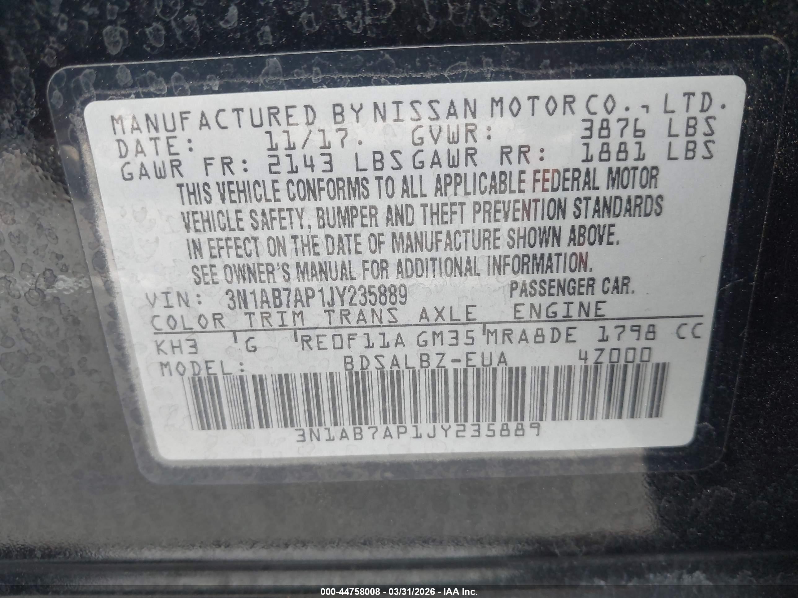 NISSAN SENTRA image 9