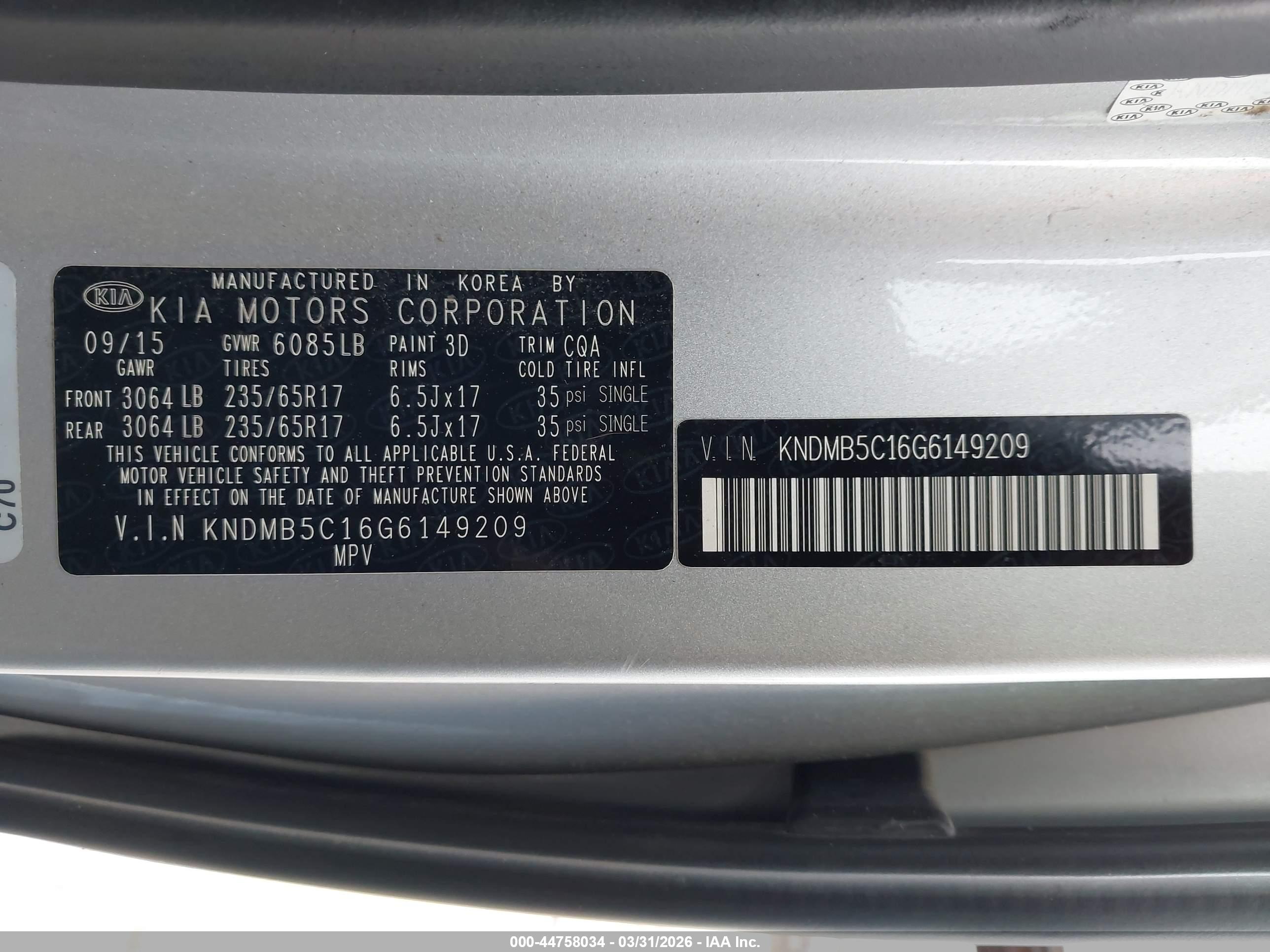 KIA SEDONA image 9