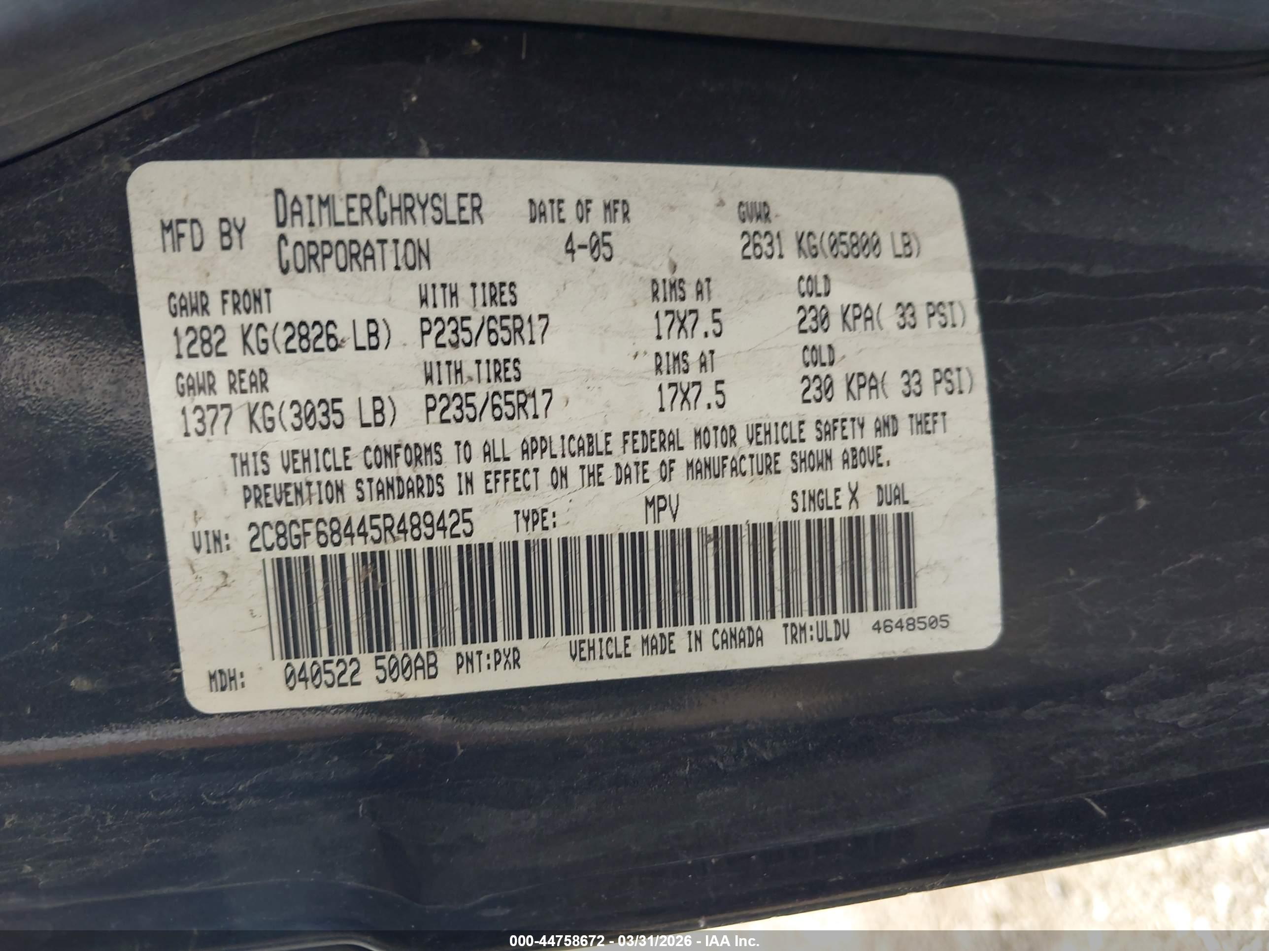CHRYSLER PACIFICA image 9