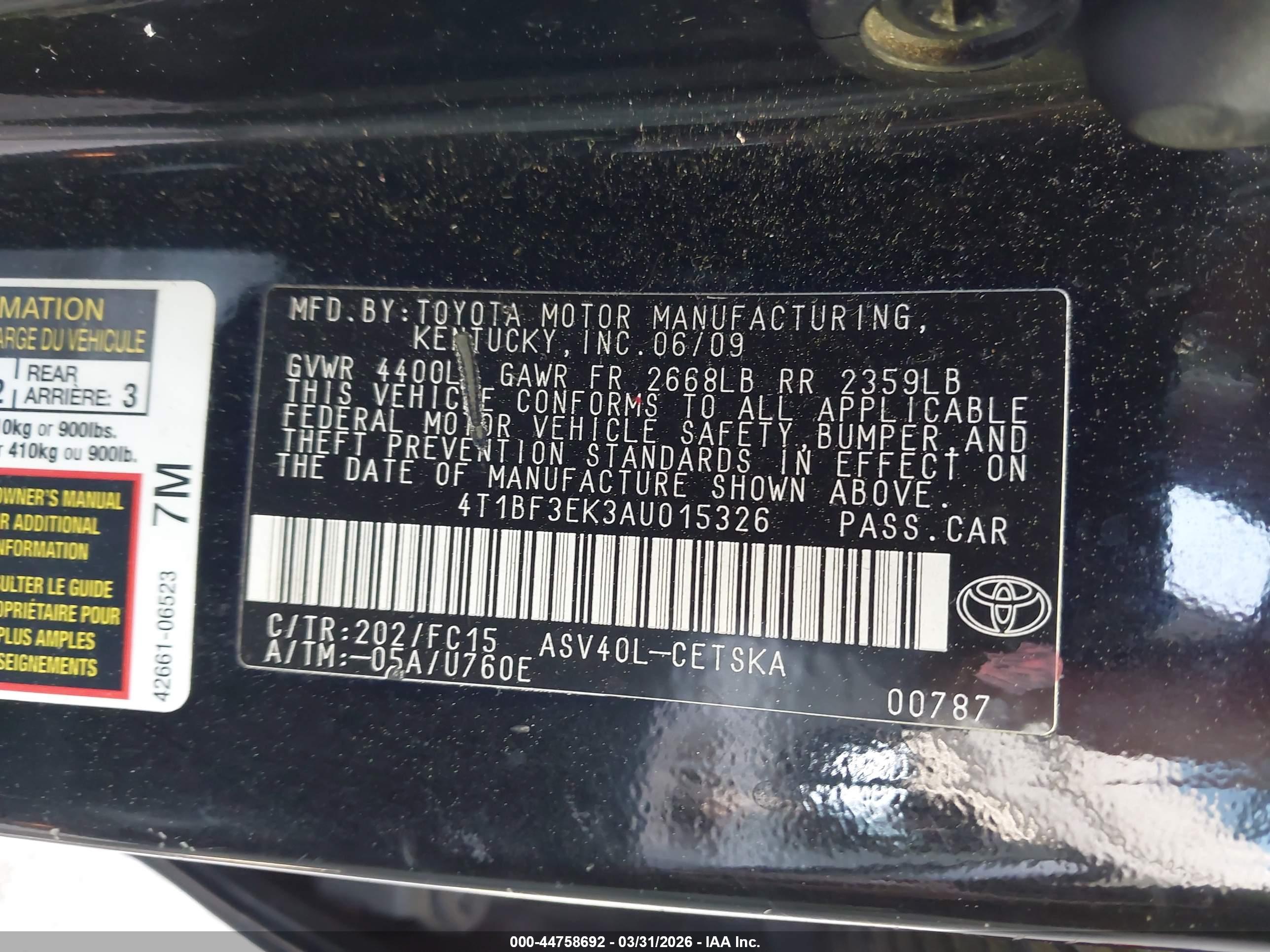TOYOTA CAMRY image 9