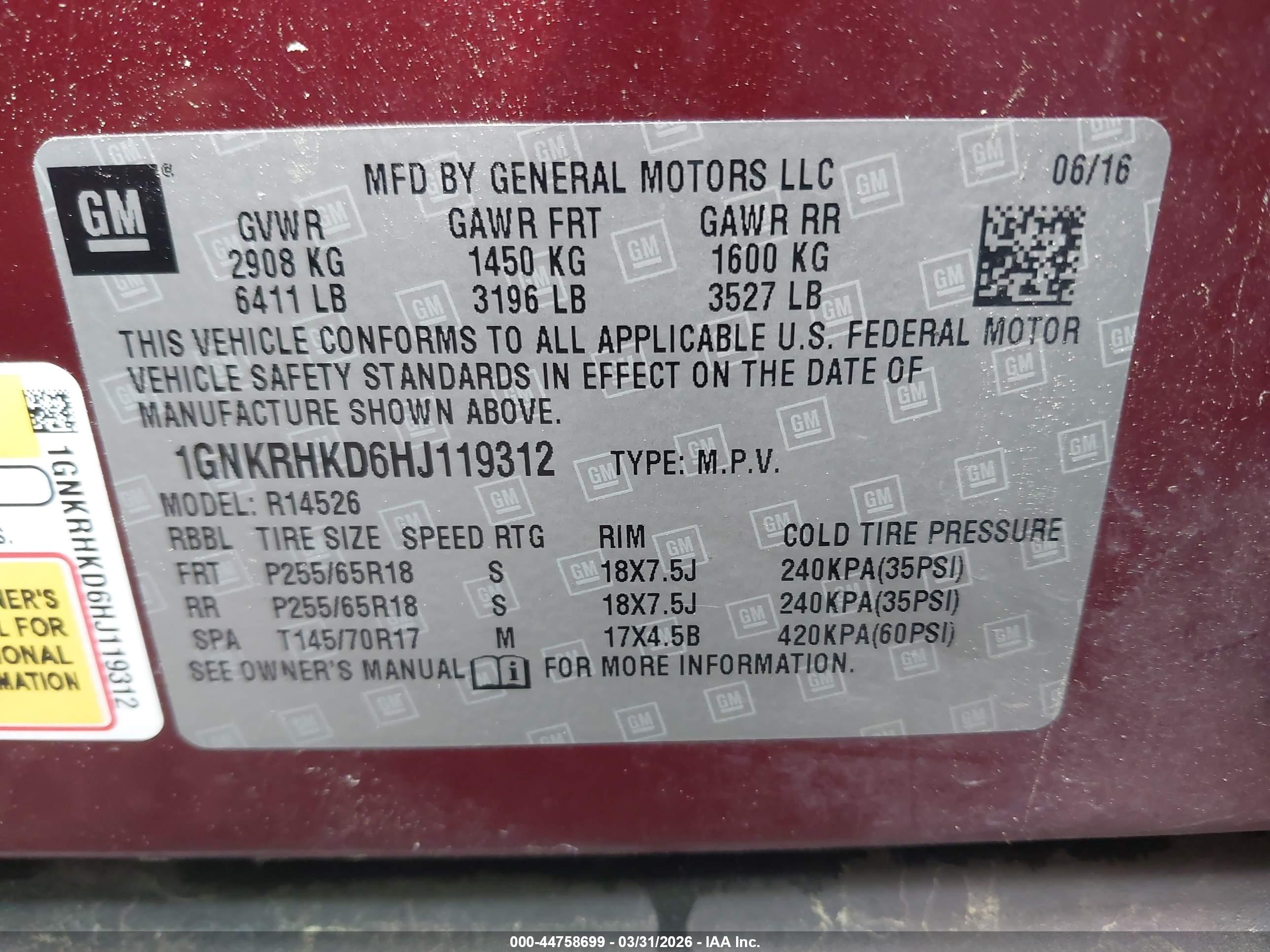 CHEVROLET TRAVERSE image 9