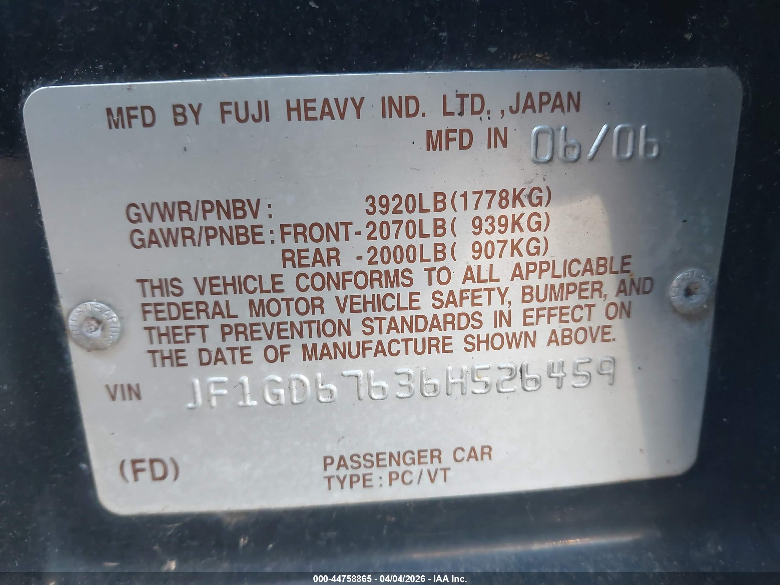 SUBARU IMPREZA image 9