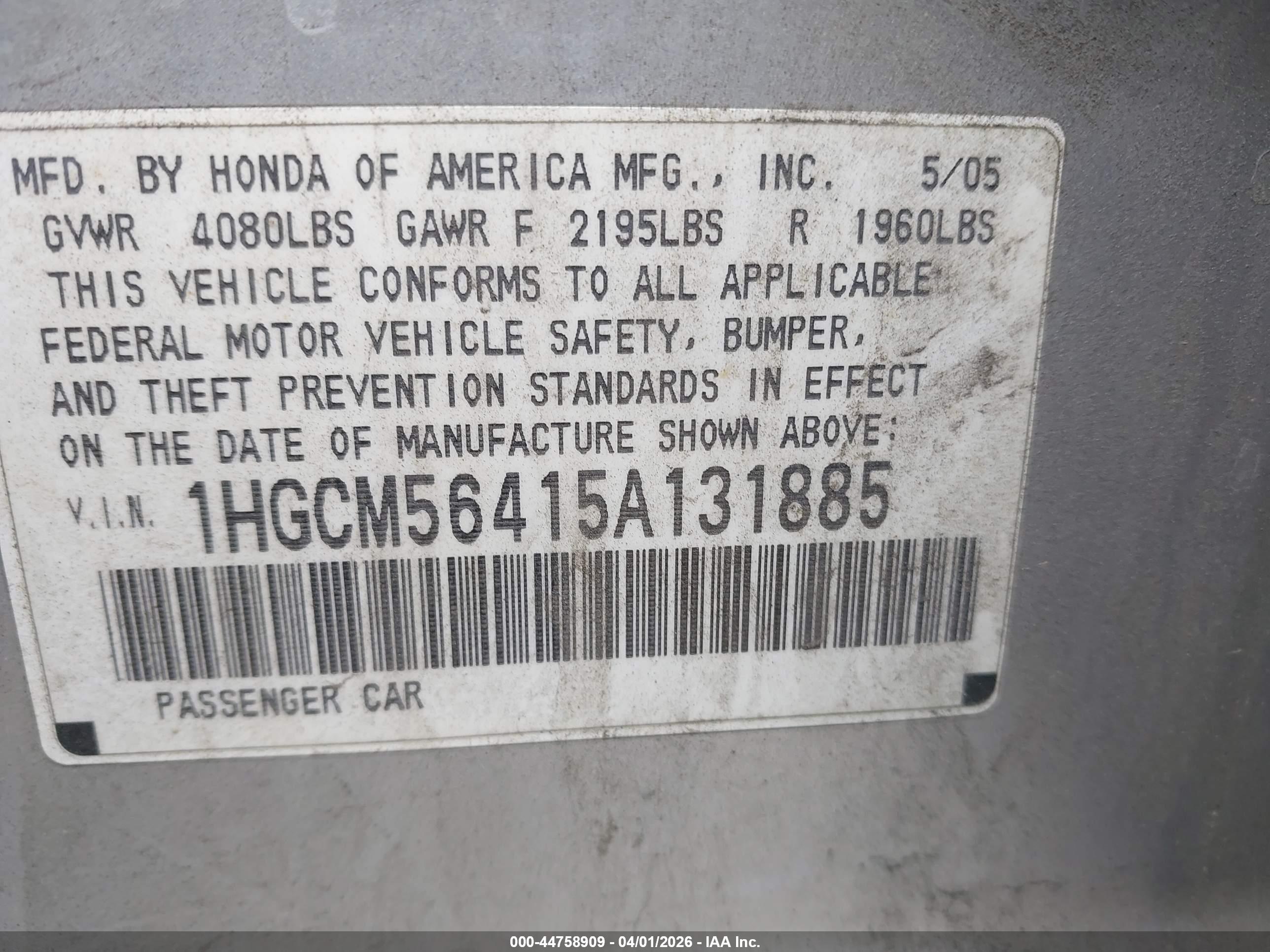 HONDA ACCORD image 9
