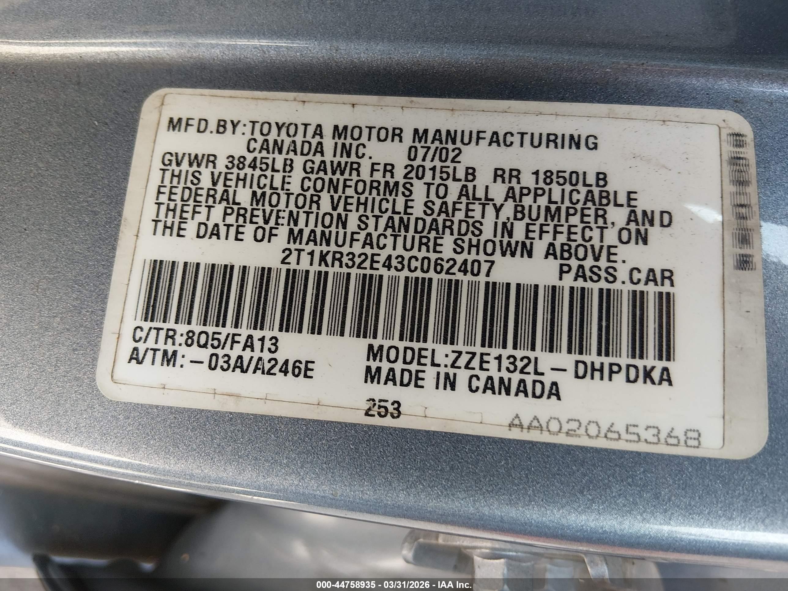 TOYOTA MATRIX image 9