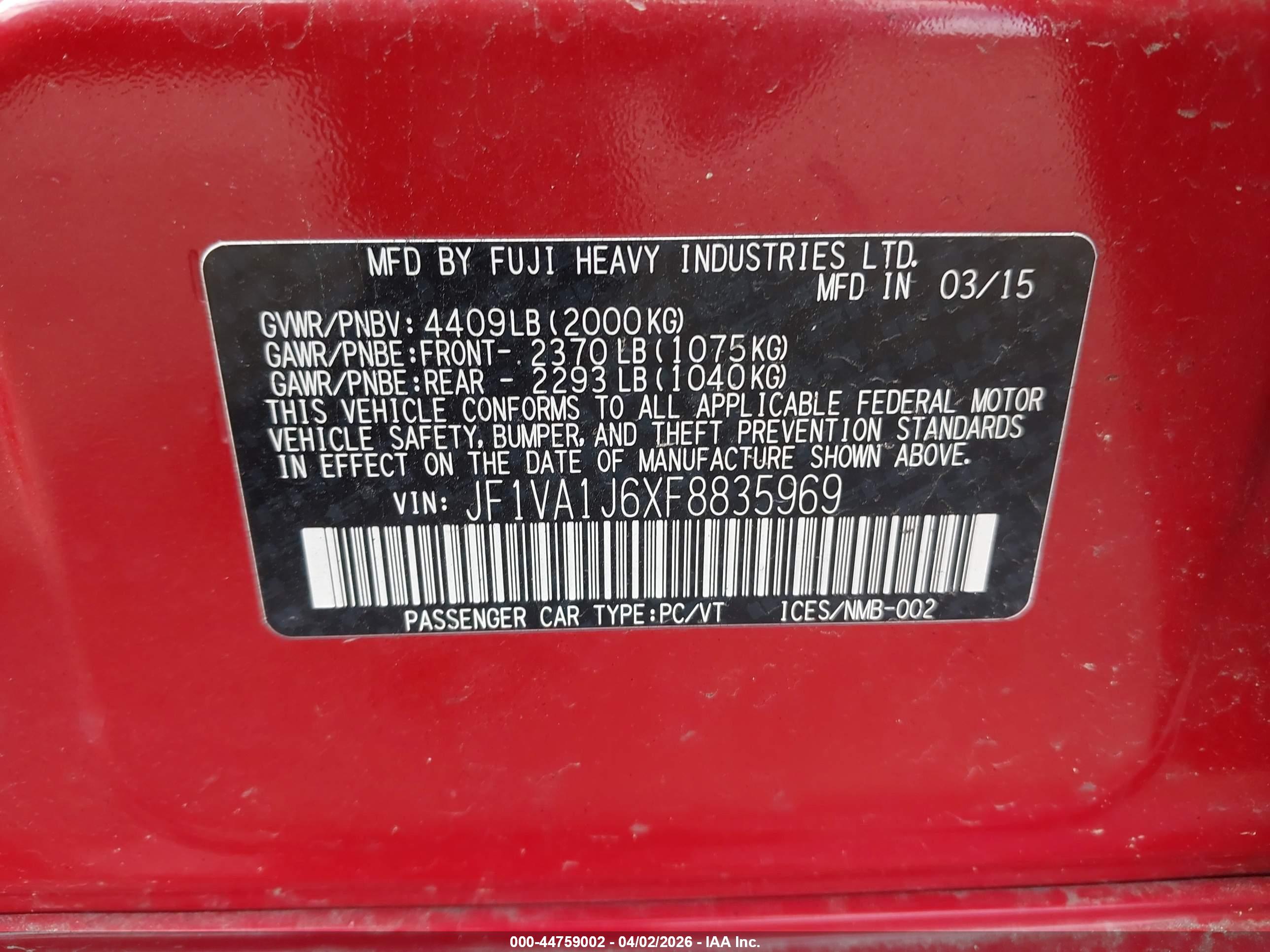 SUBARU WRX image 9