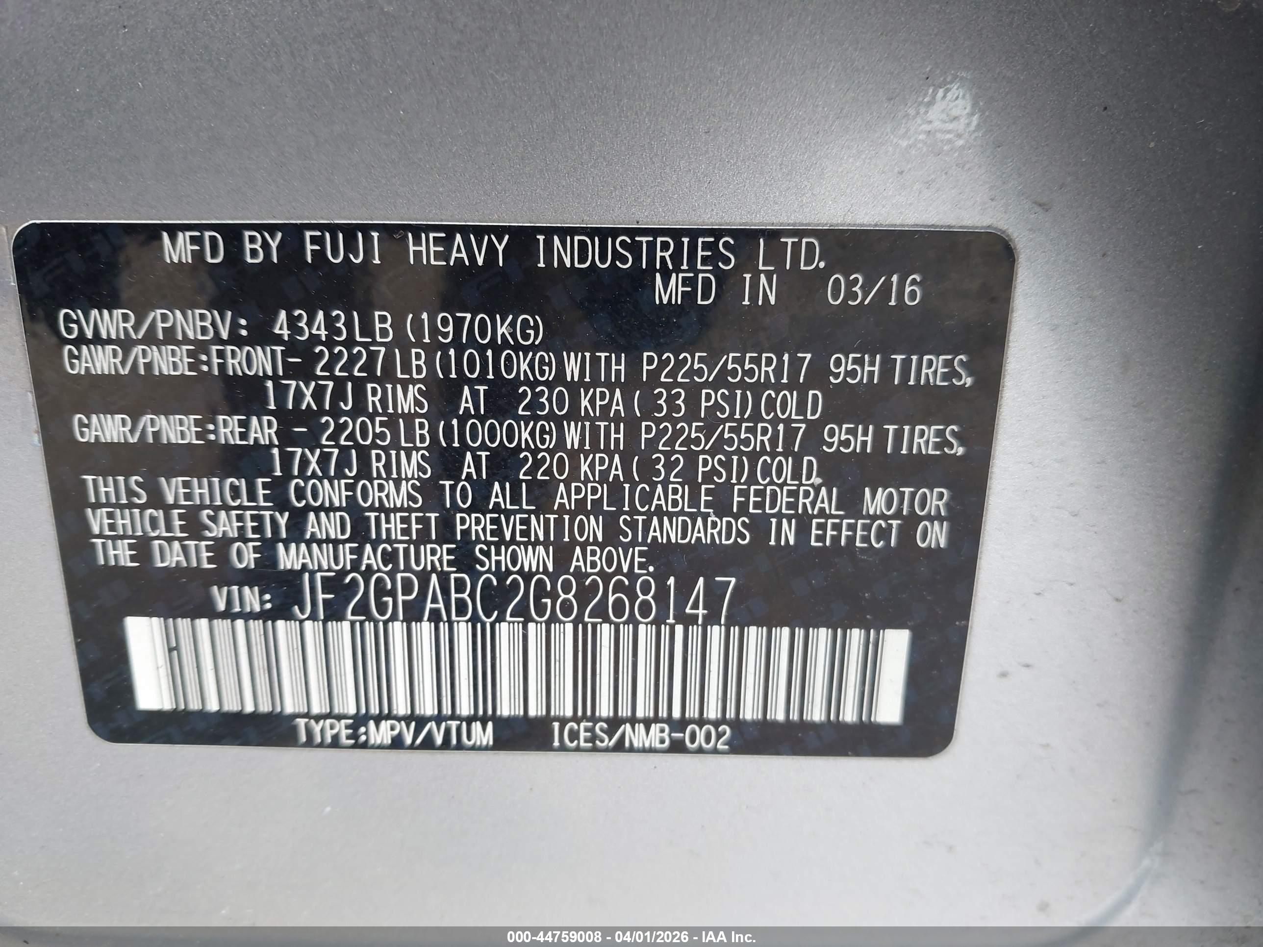 SUBARU CROSSTREK image 9