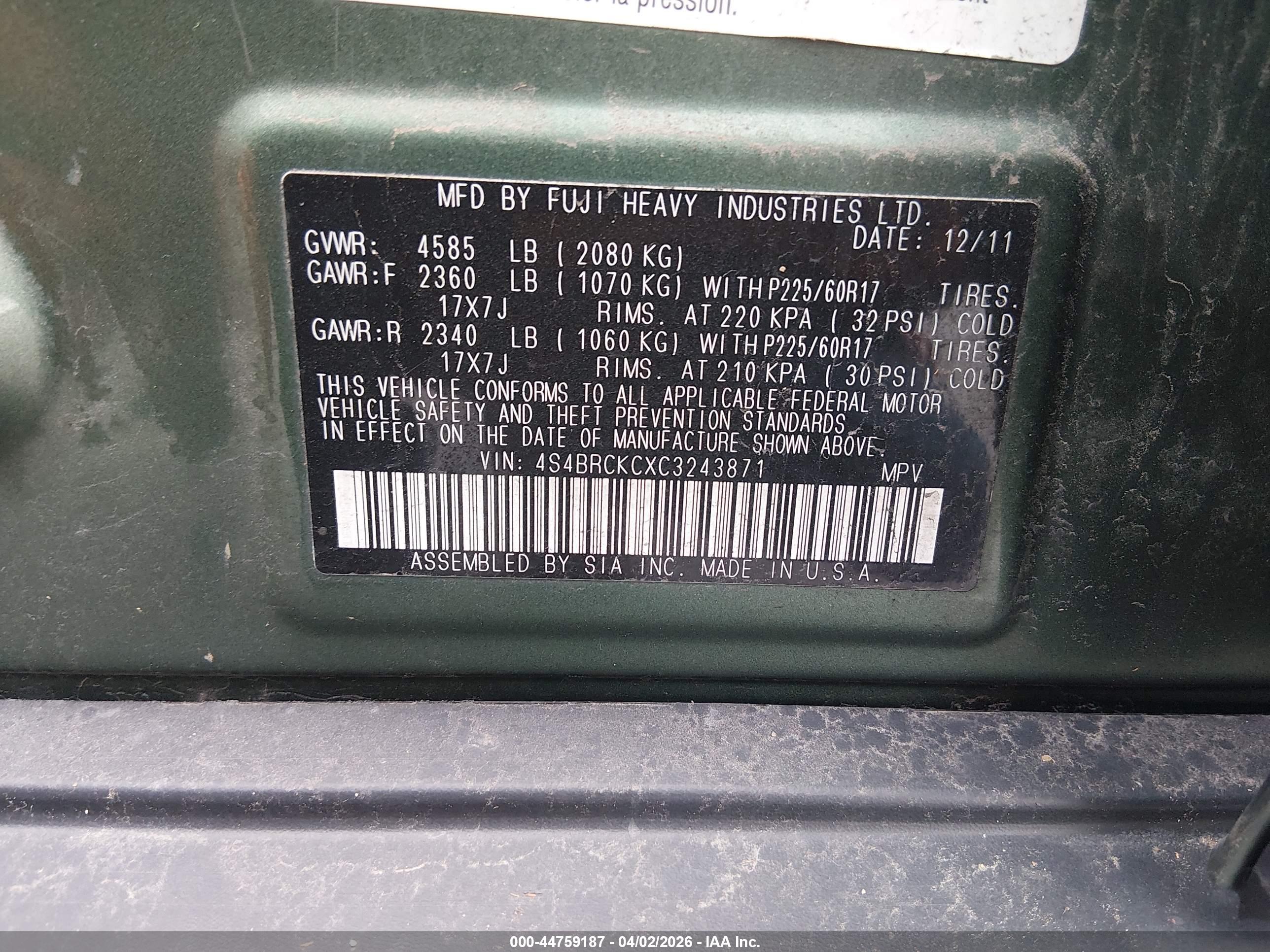 SUBARU OUTBACK image 9