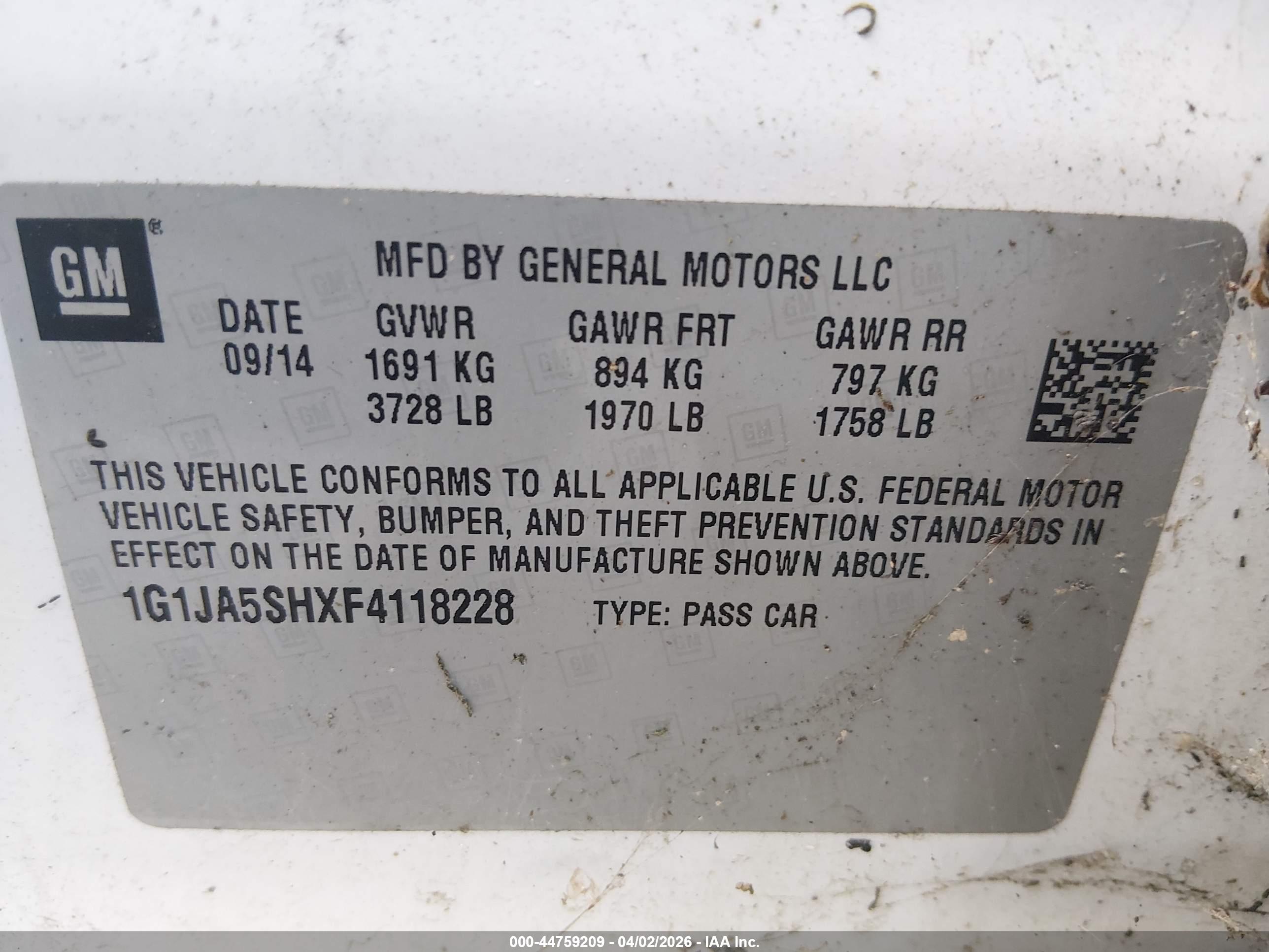 CHEVROLET SONIC image 9