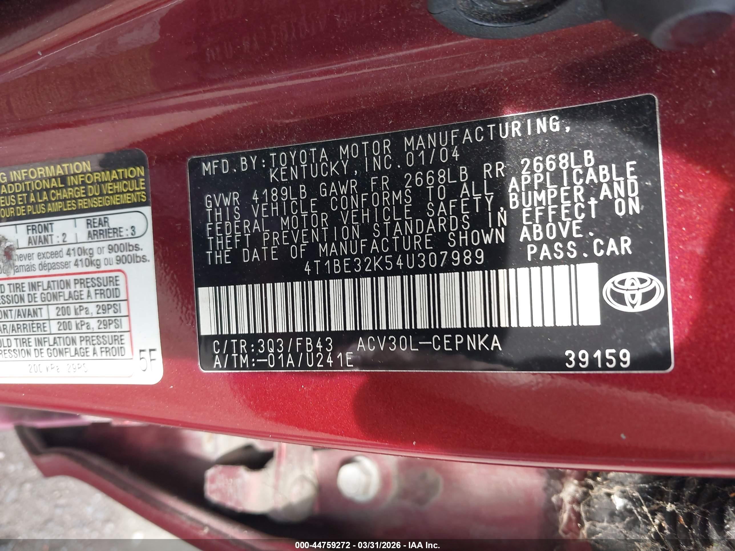 TOYOTA CAMRY image 9