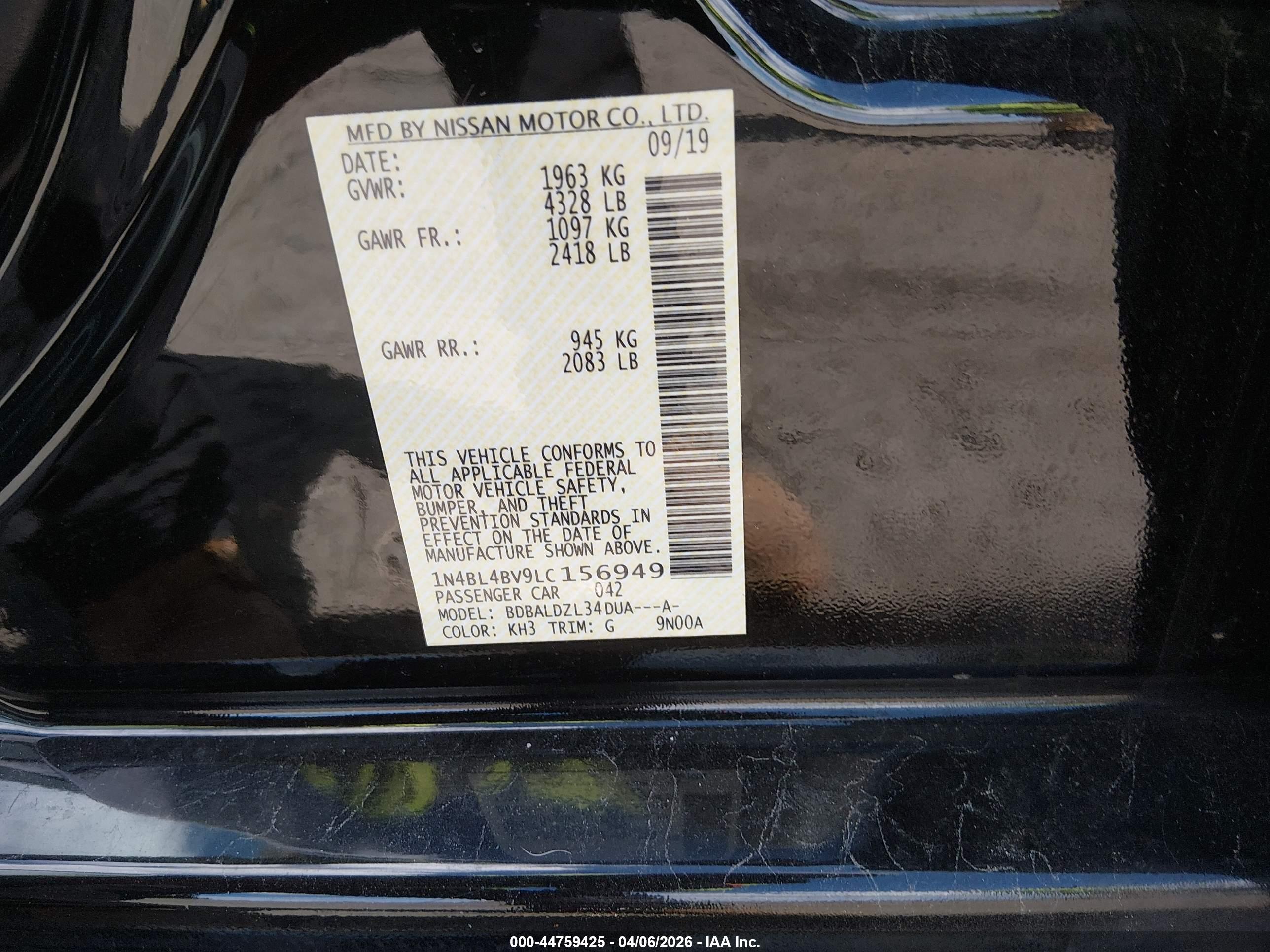 NISSAN ALTIMA image 9