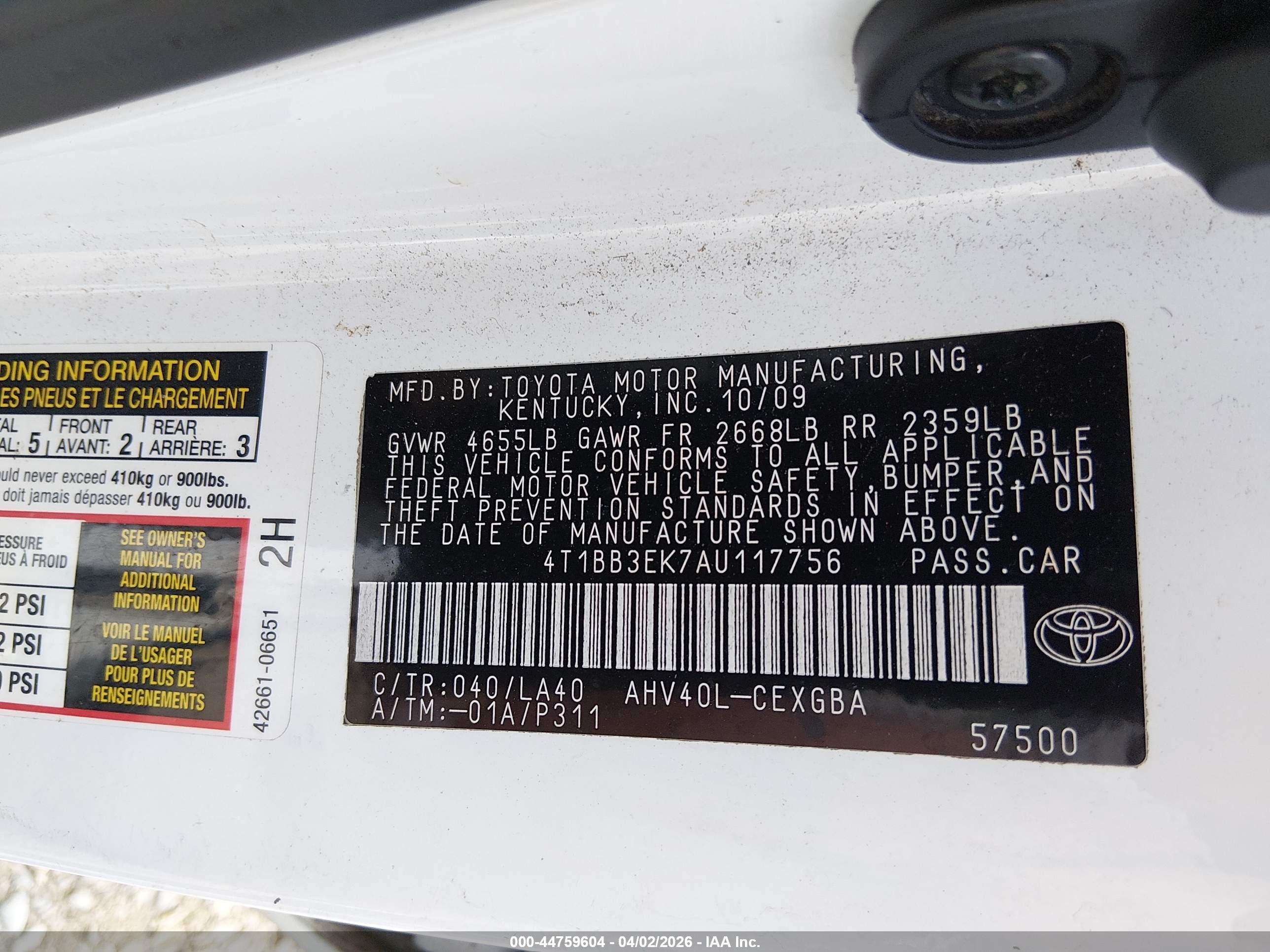 TOYOTA CAMRY image 9