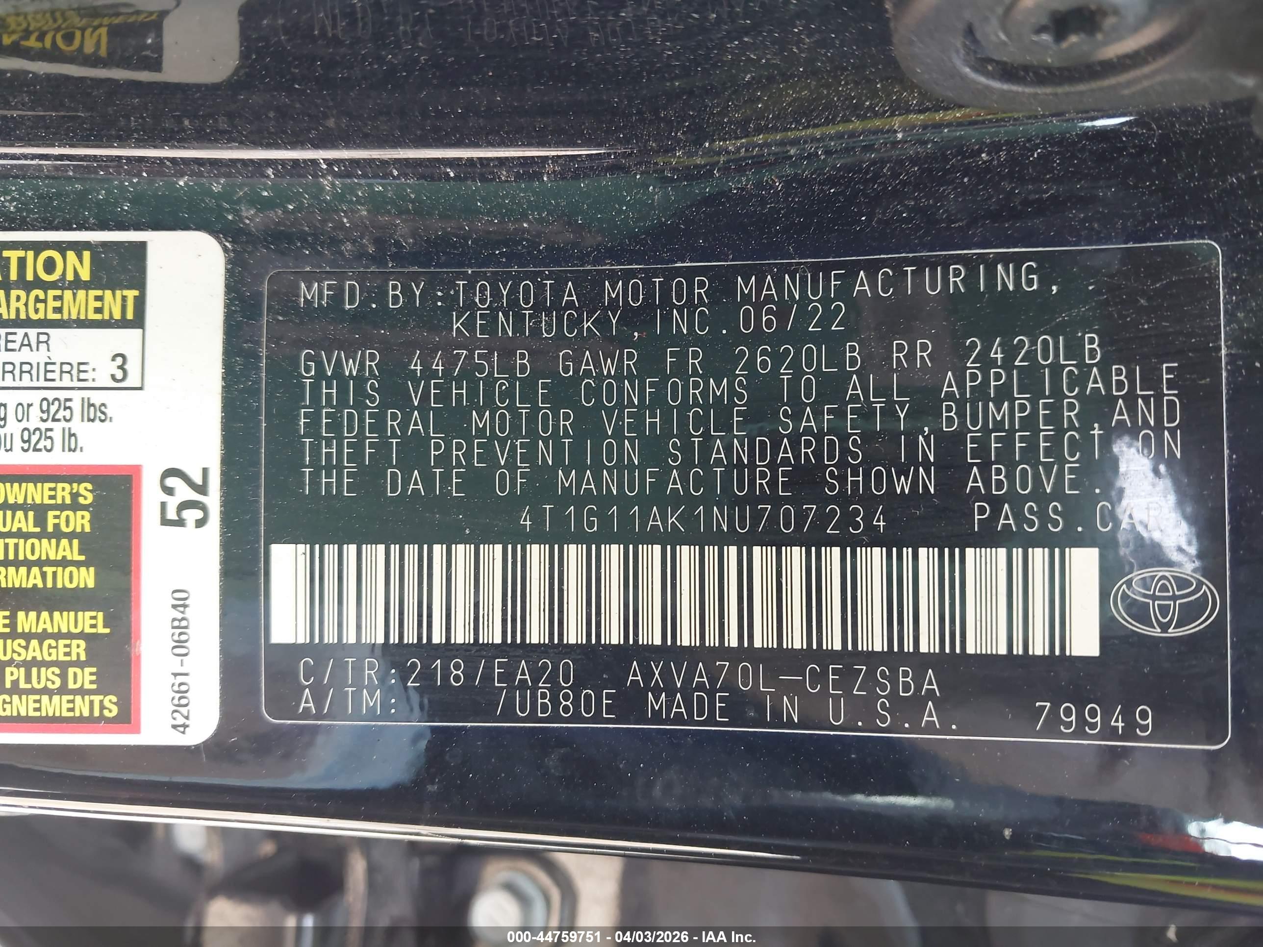 TOYOTA CAMRY image 9